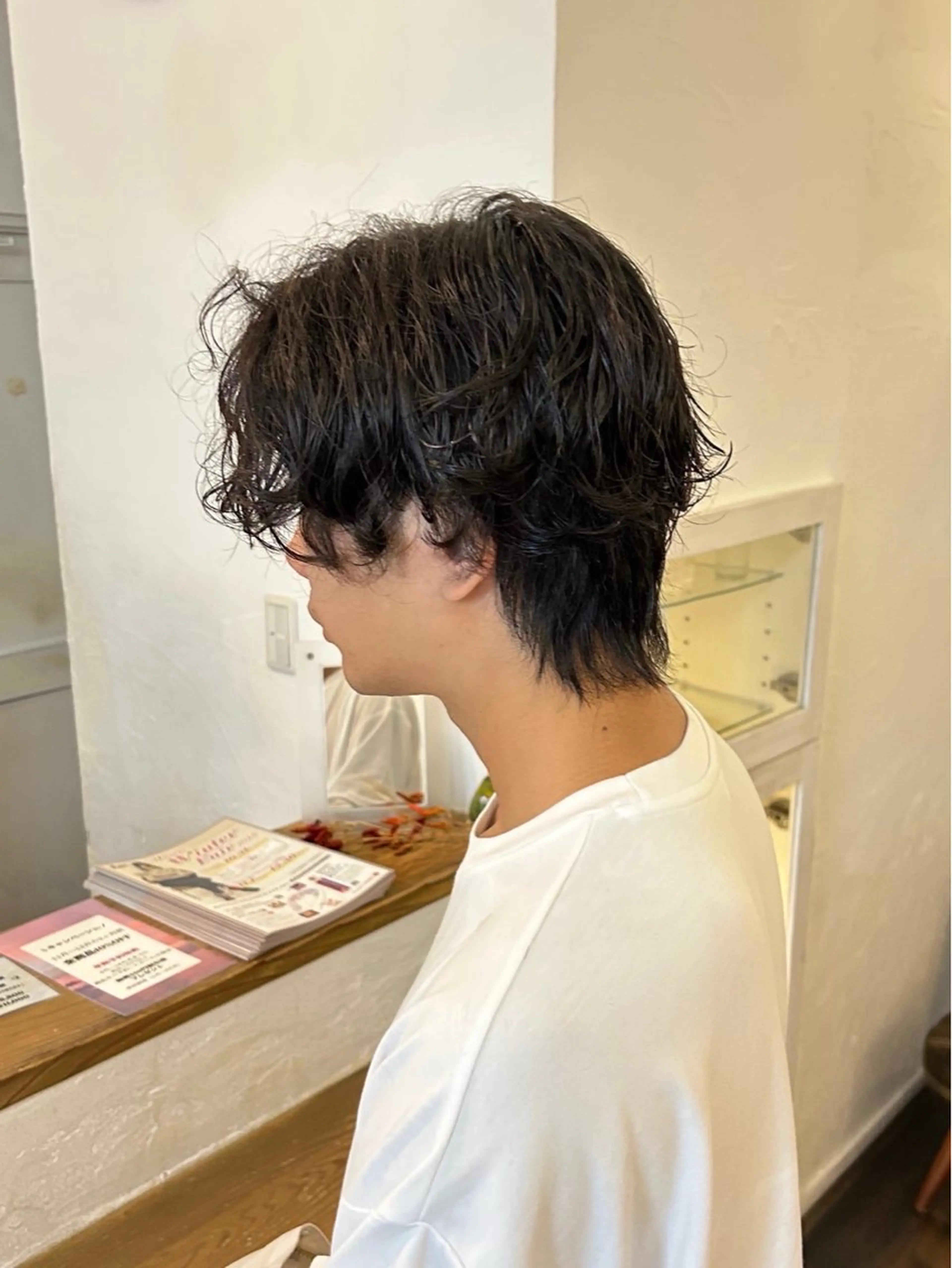 ショート パーマ メンズ メンズパーマ 波巻きパーマ カット パーマ Hair Muse'e 大西店所属・水谷 優華のヘアスタイル