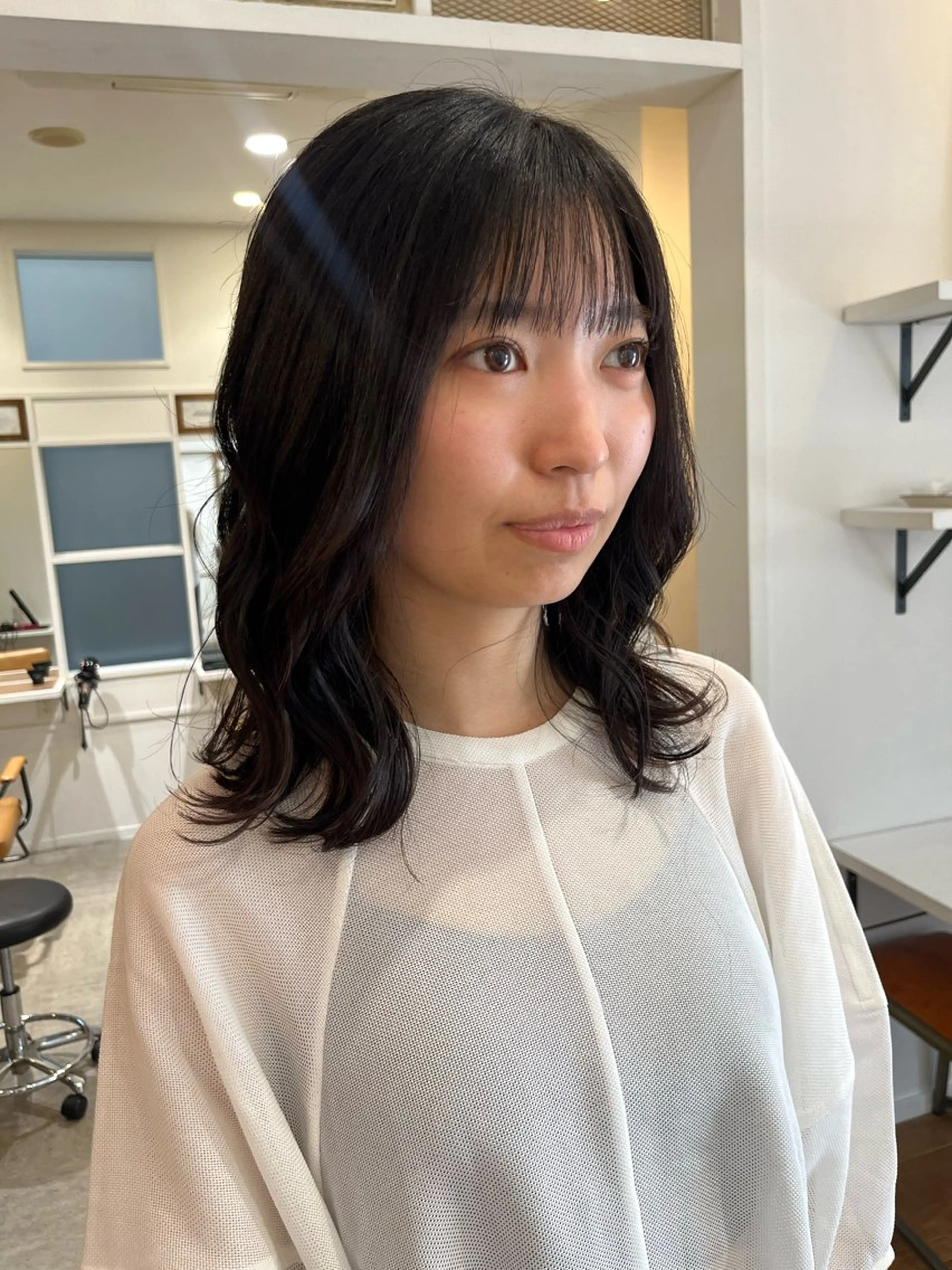 ミディアム カラー ヘアアレンジ ボブ カット 無料カットモデル‪✨ ✂️Nanami🌷のヘアスタイル