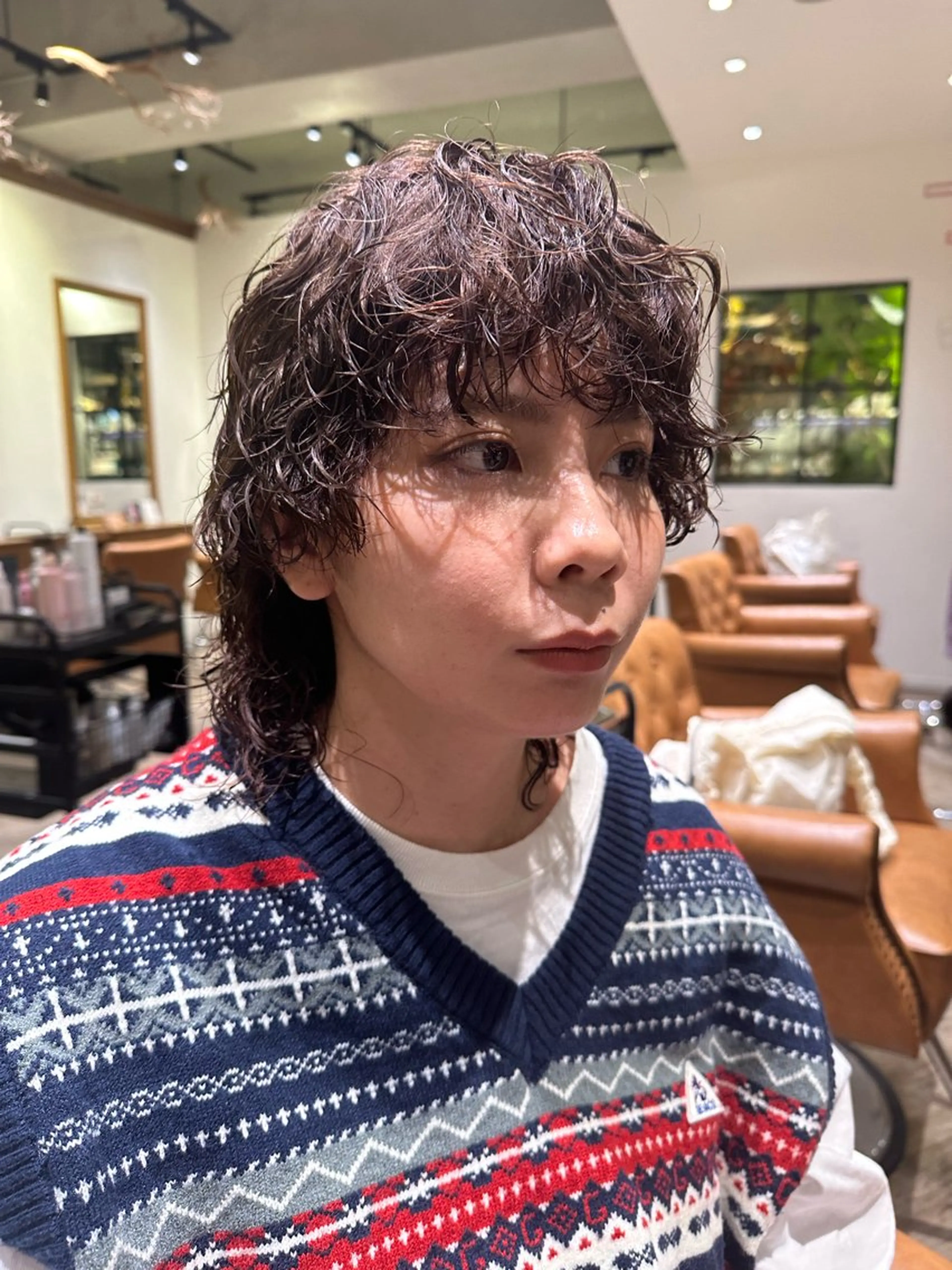 パーマ なかの りなのヘアスタイル