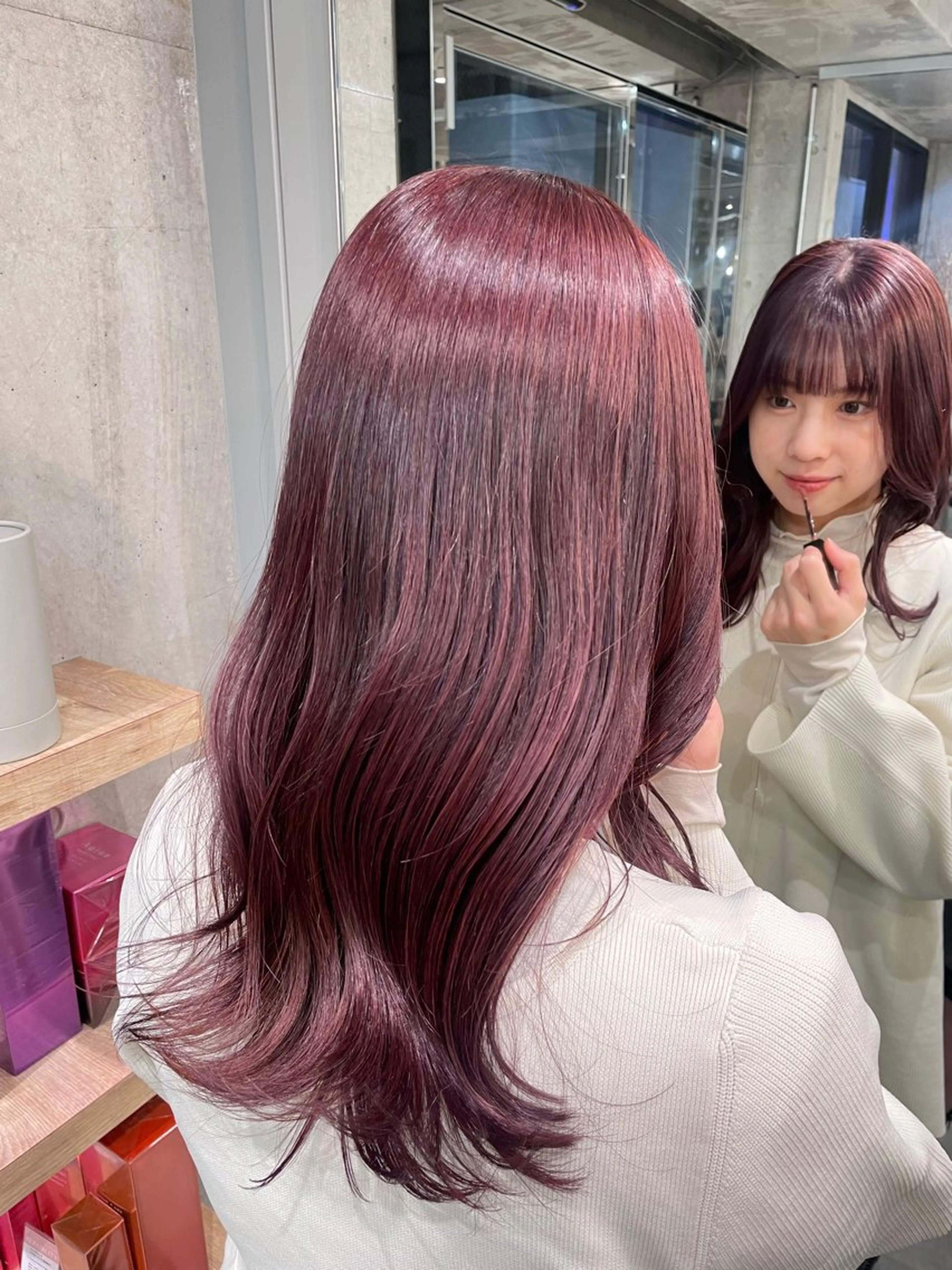 ロング カラー clam. yuu🦩のヘアスタイル