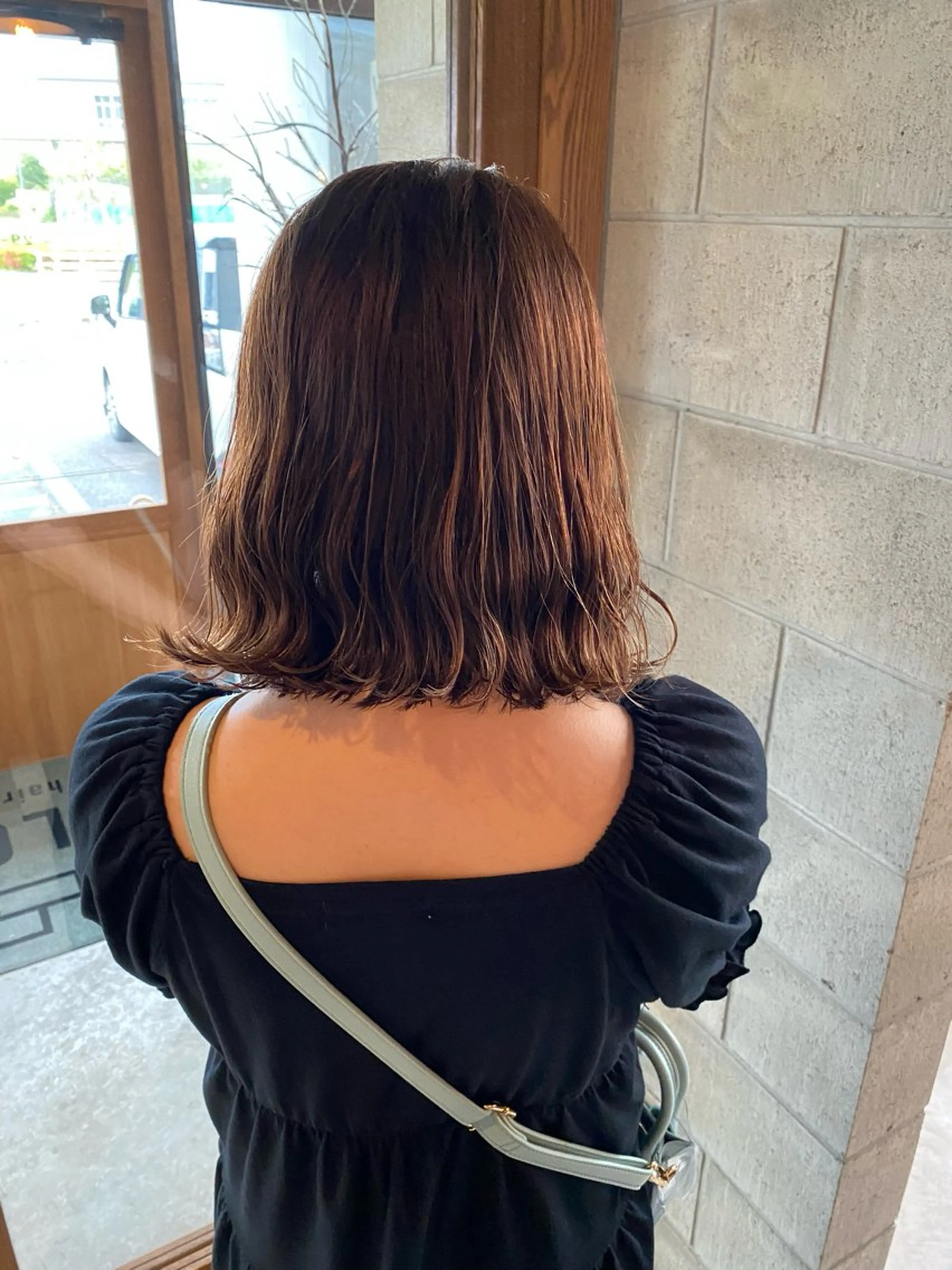 ミディアム カラー ボブ カット ヘアカラー トリートメント 艶髪・透明感カラー・ 韓国ヘア・Yuriのヘアスタイル