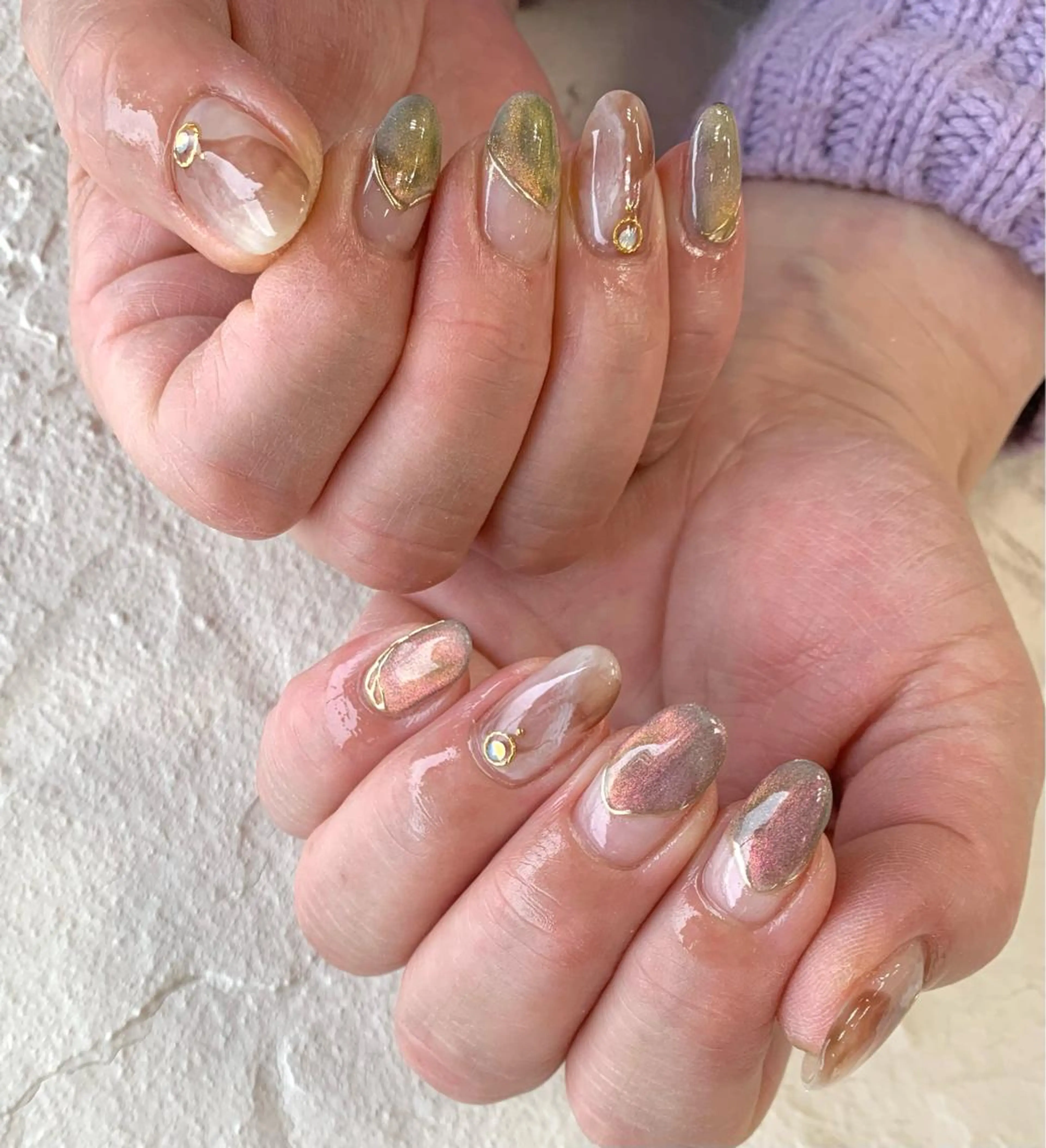 ネイル フレンチネイル マグネットネイル マグネットフレンチ be-cares beauty(豊川店のネイルデザイン