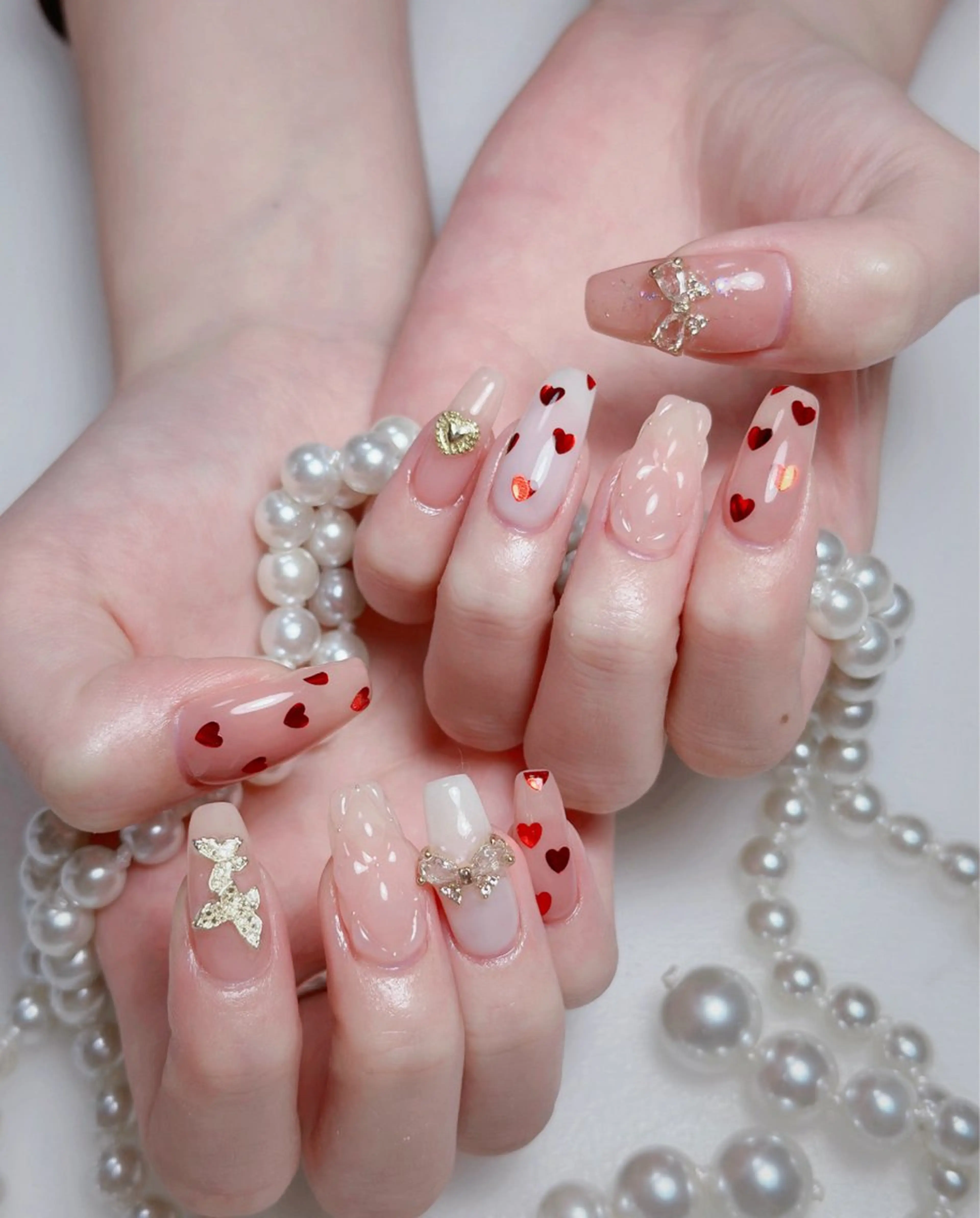 ネイル オーロラネイル 長さ出し フットネイル 韓国ネイル ラメ(グリッター) ハンドネイル 👍thumbs up nail👍のネイルデザイン