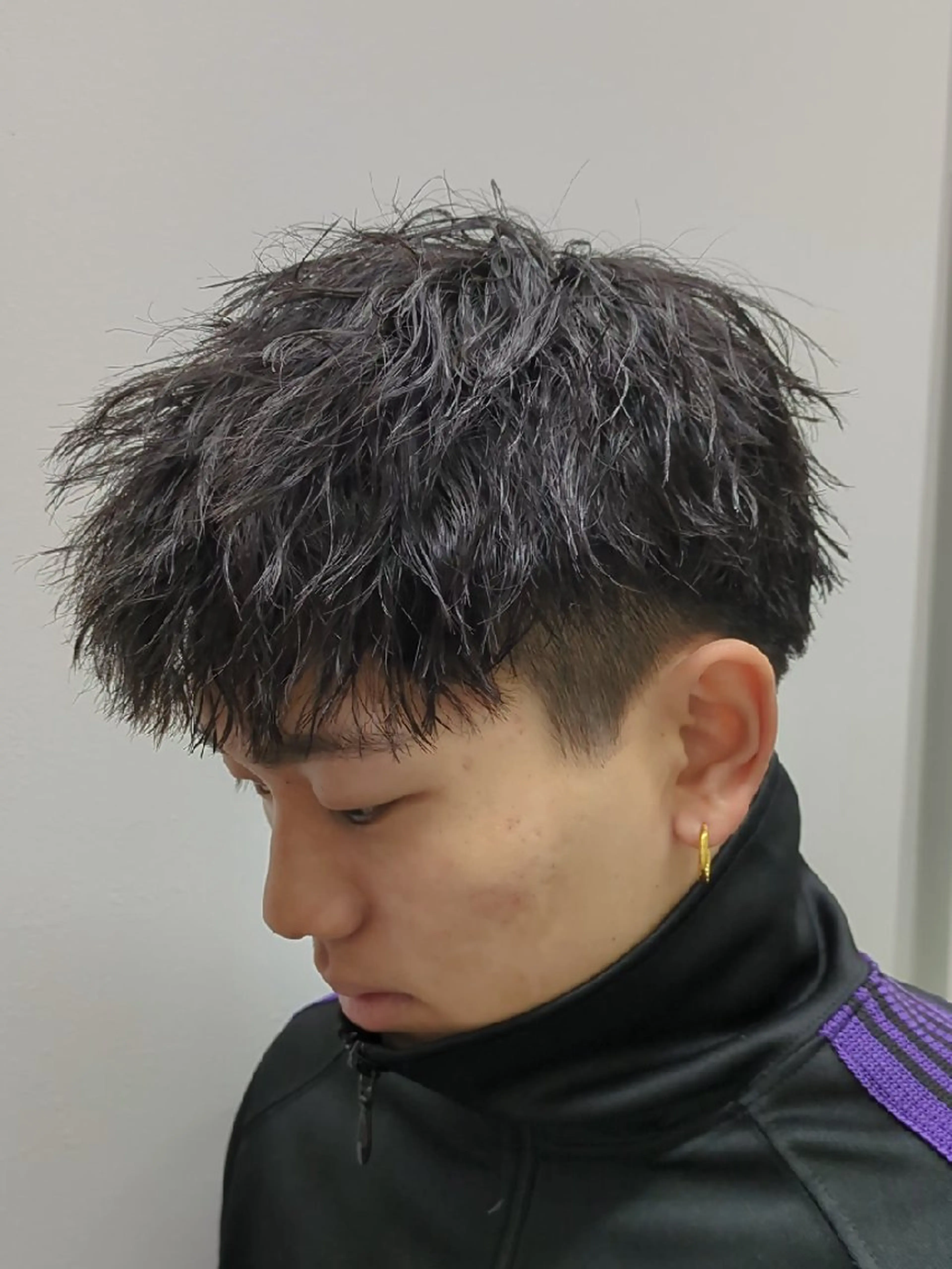 パーマ ショート メンズ ショートヘア カット パーマ men's salon Gaudi三宮店所属・こだっく /メンズカットのヘアスタイル