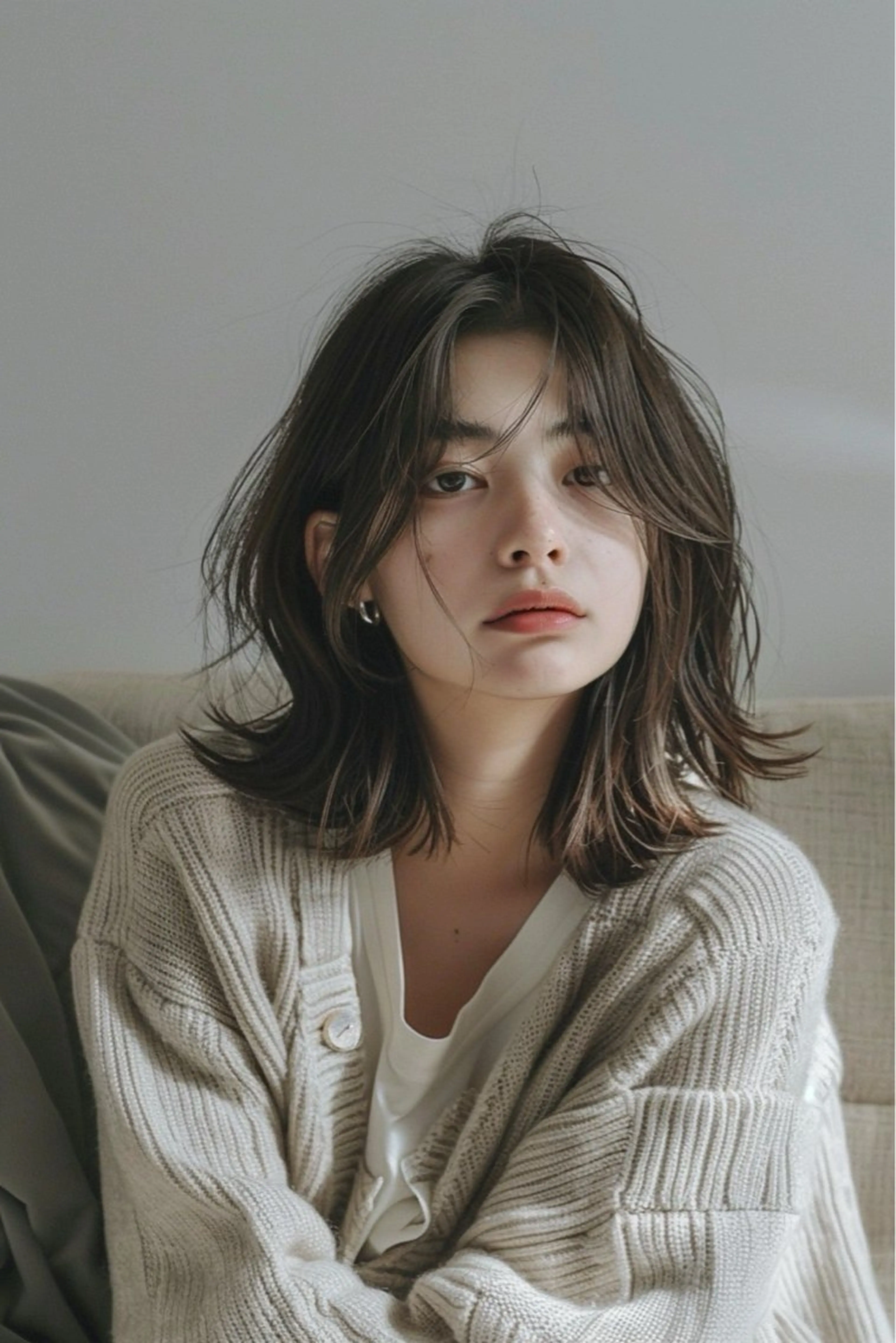 ミディアム カット 新宿/韓国メンズ RIKUパーマのヘアスタイル