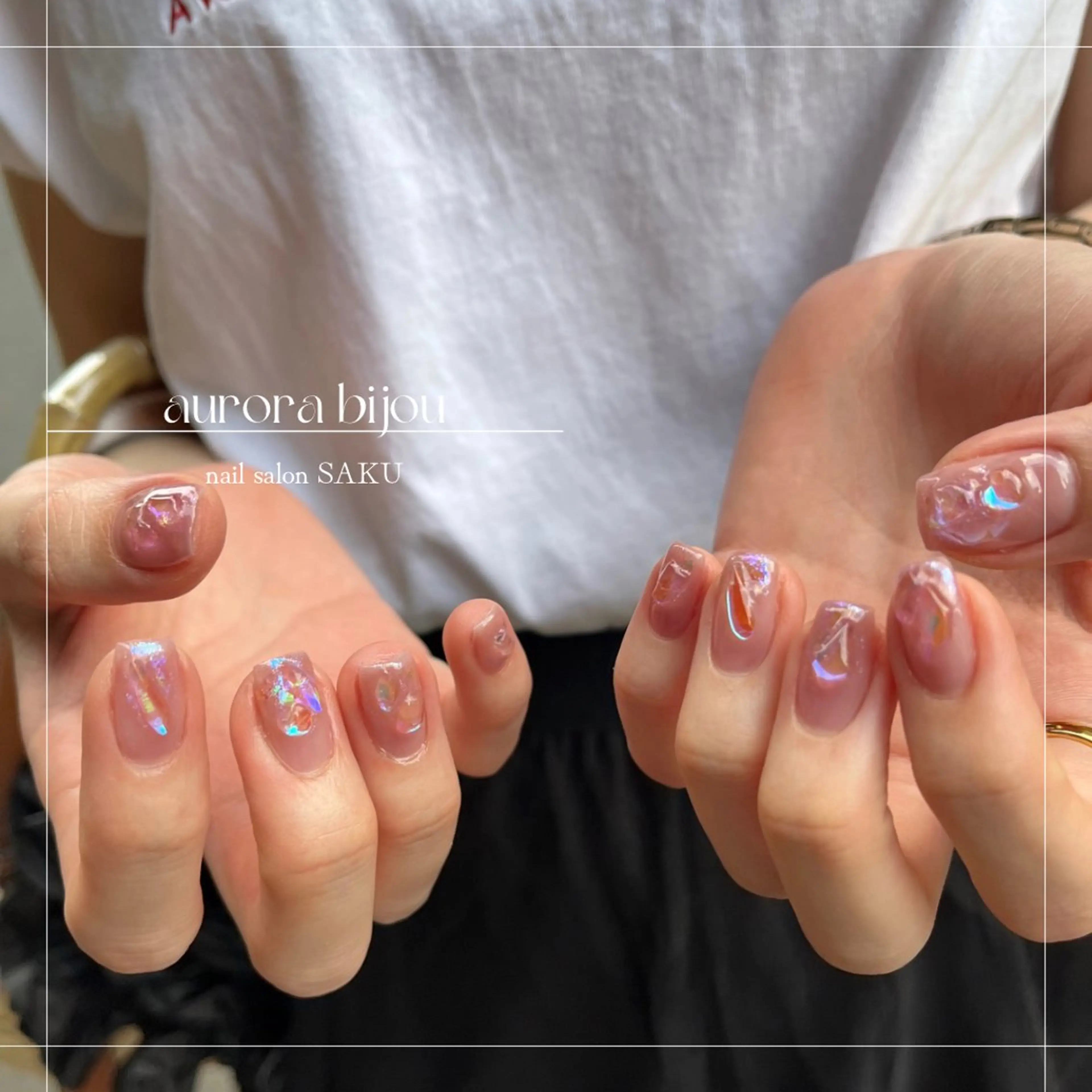 ネイル ニュアンスネイル シンプルネイル ハンドネイル SAKU  nail[サクネイル]所属・SAKU nail 作島茜のネイルデザイン
