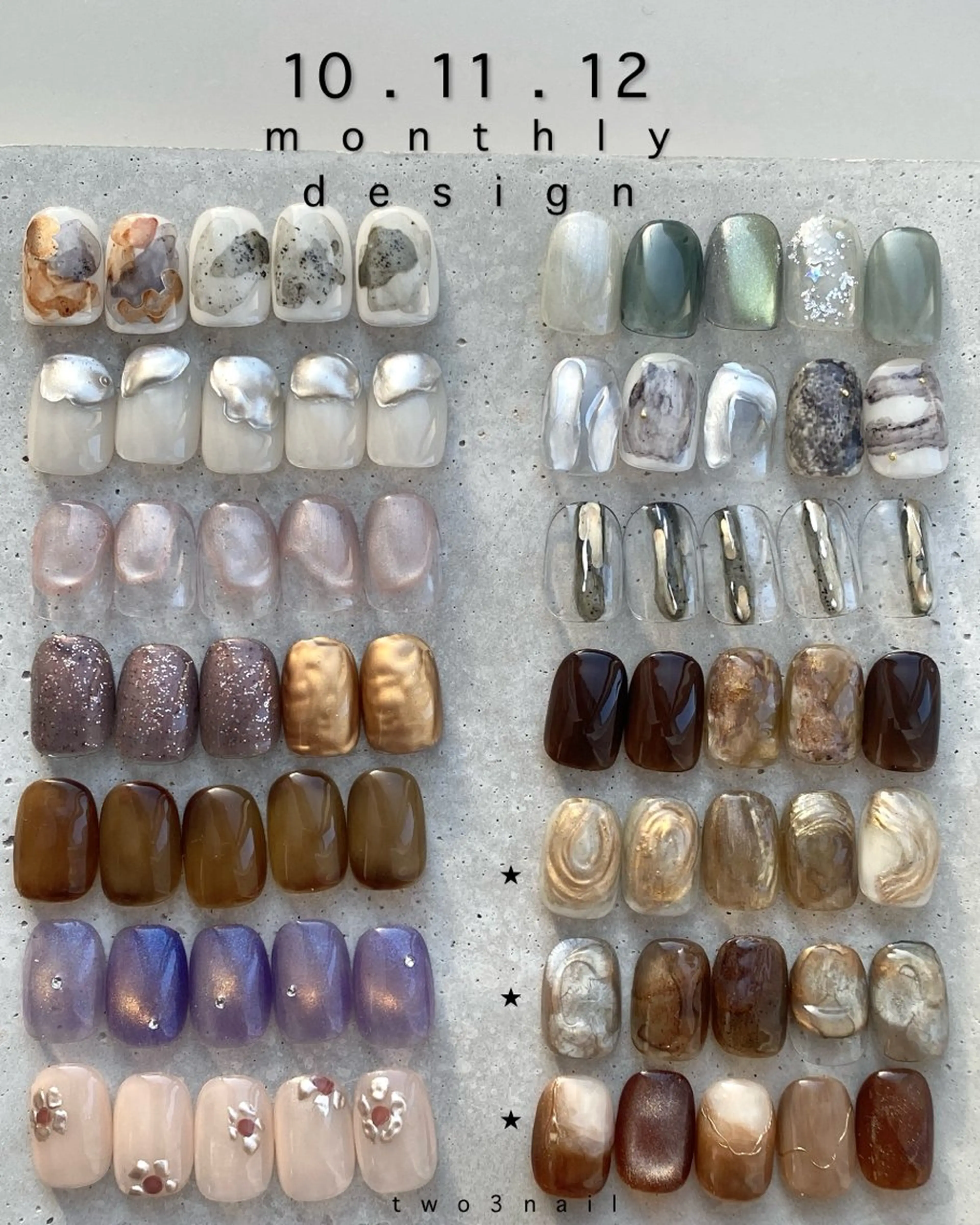 ネイル ハンドネイル two 3 nailのネイルデザイン