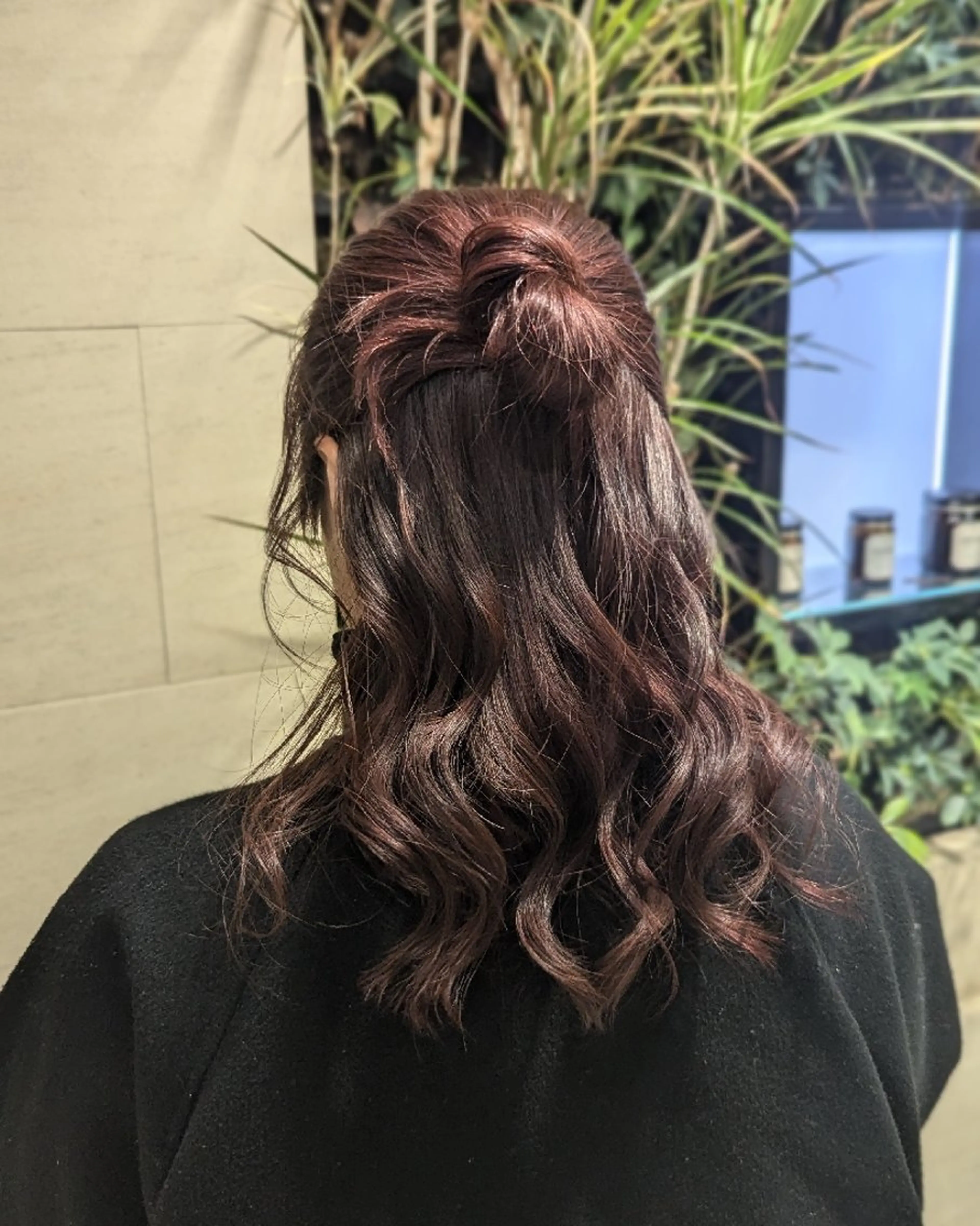 ミディアム ヘアセット 髪質改善/お呼ば れヘア/透明感カラーのヘアスタイル