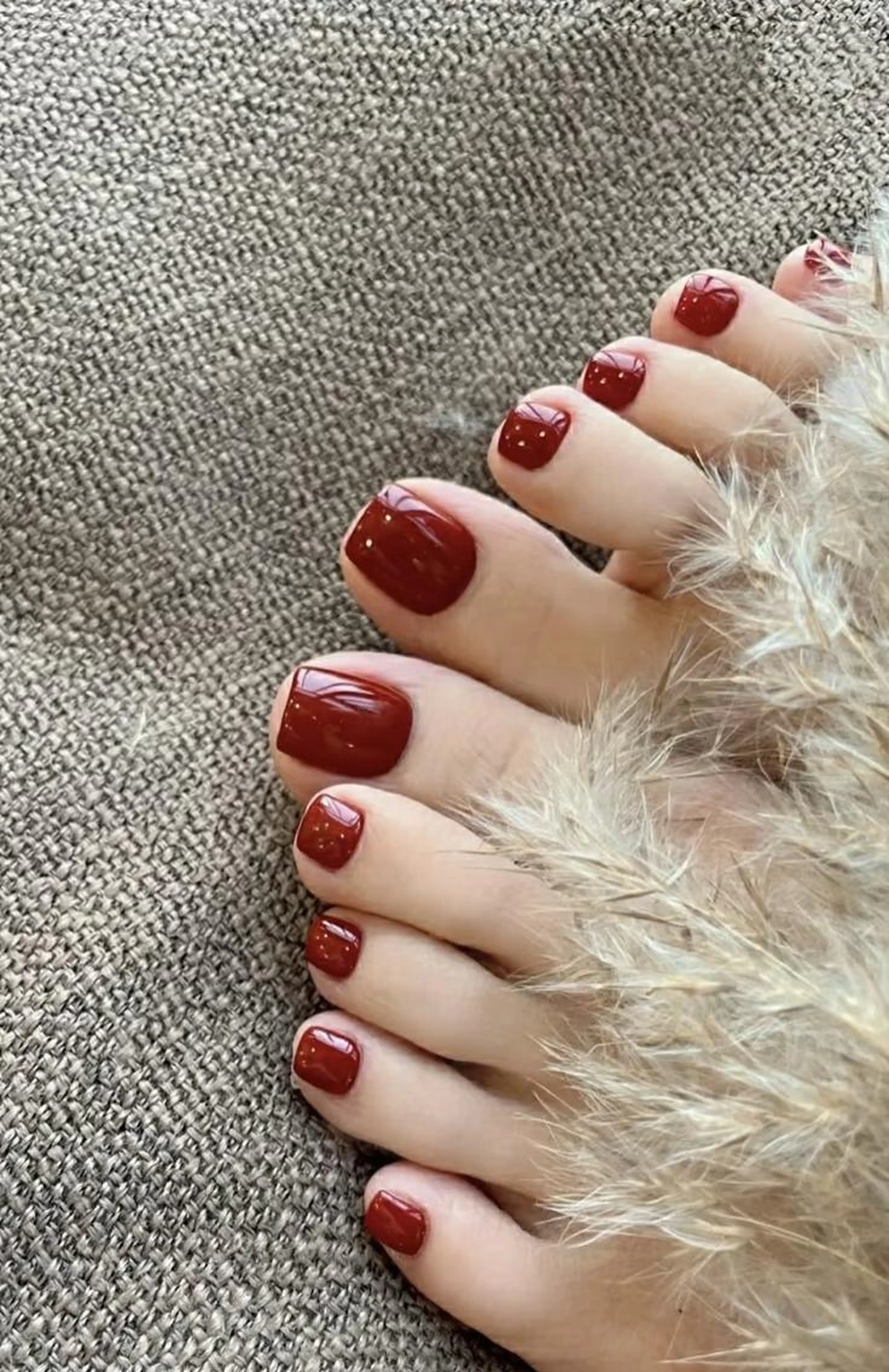 [フット]ワンカラー/ラメカラー　￥5000 2色＋500円/パーツ追加可能の写真