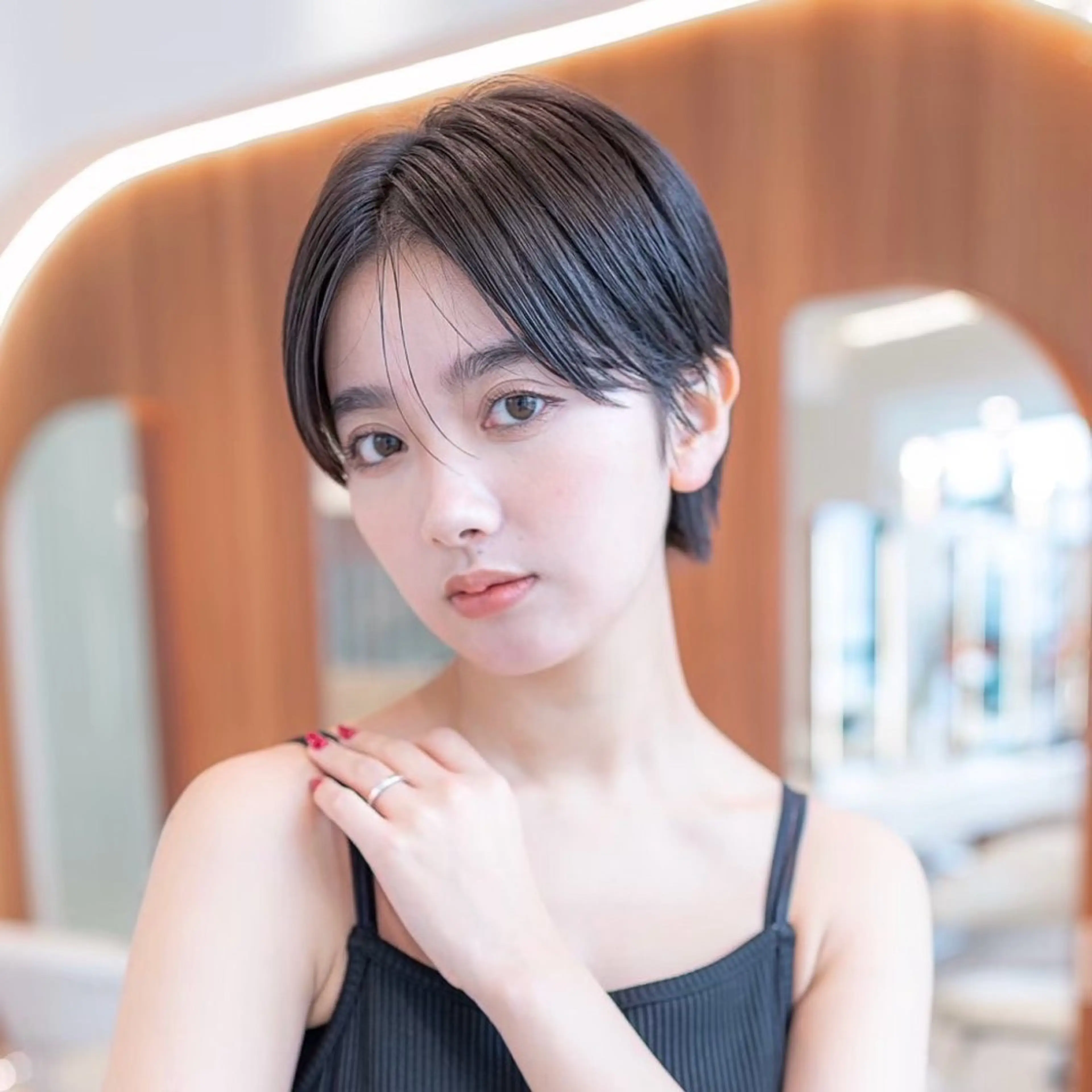 ショート カラー カット ヘアカラー トリートメント 田中航平/渋谷ボブ/ レイヤーボブのヘアスタイル