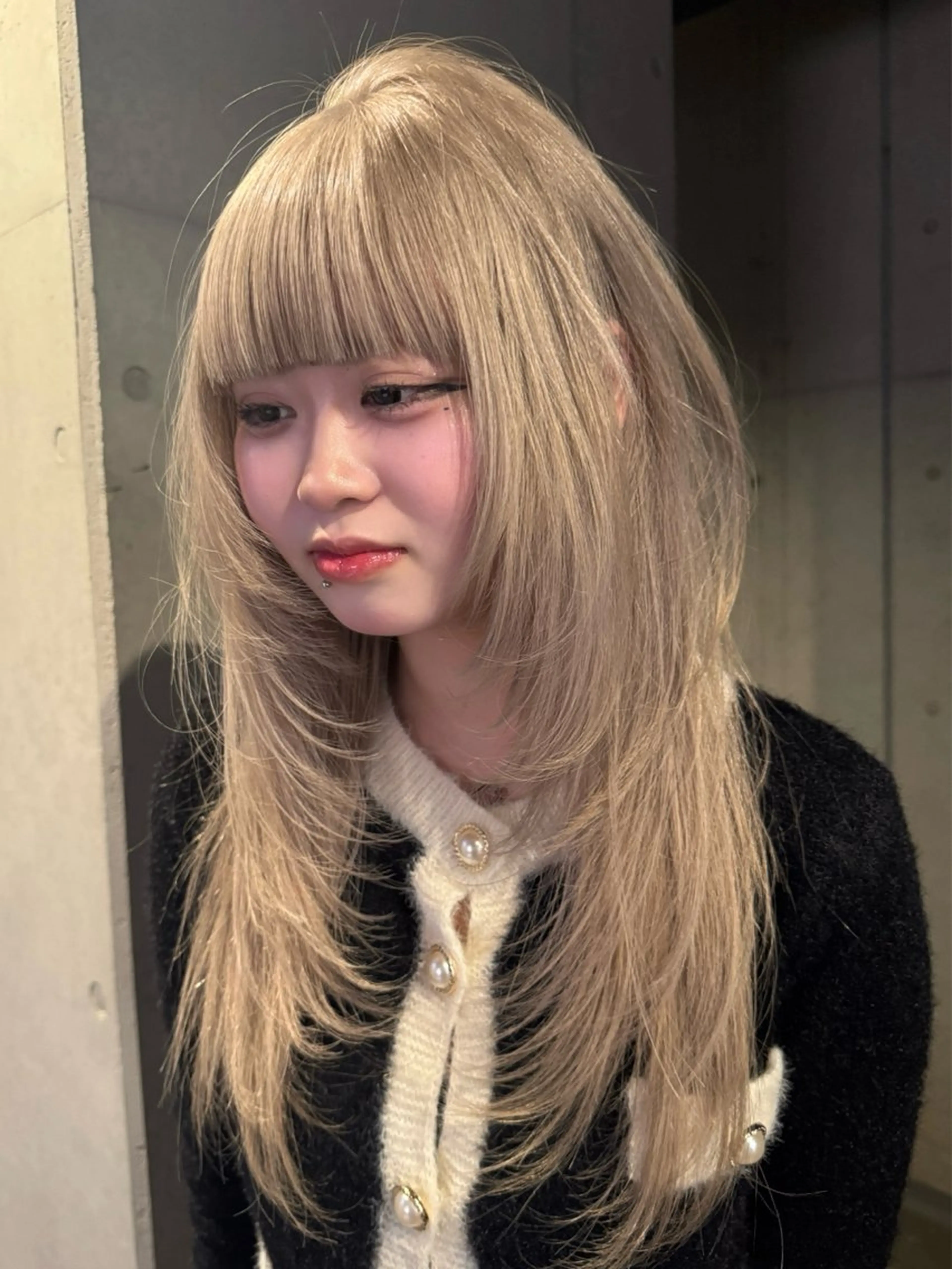 ロング カラー カット ヘアカラー トリートメント だいち/ハイトーン/ デザインカラーのヘアスタイル