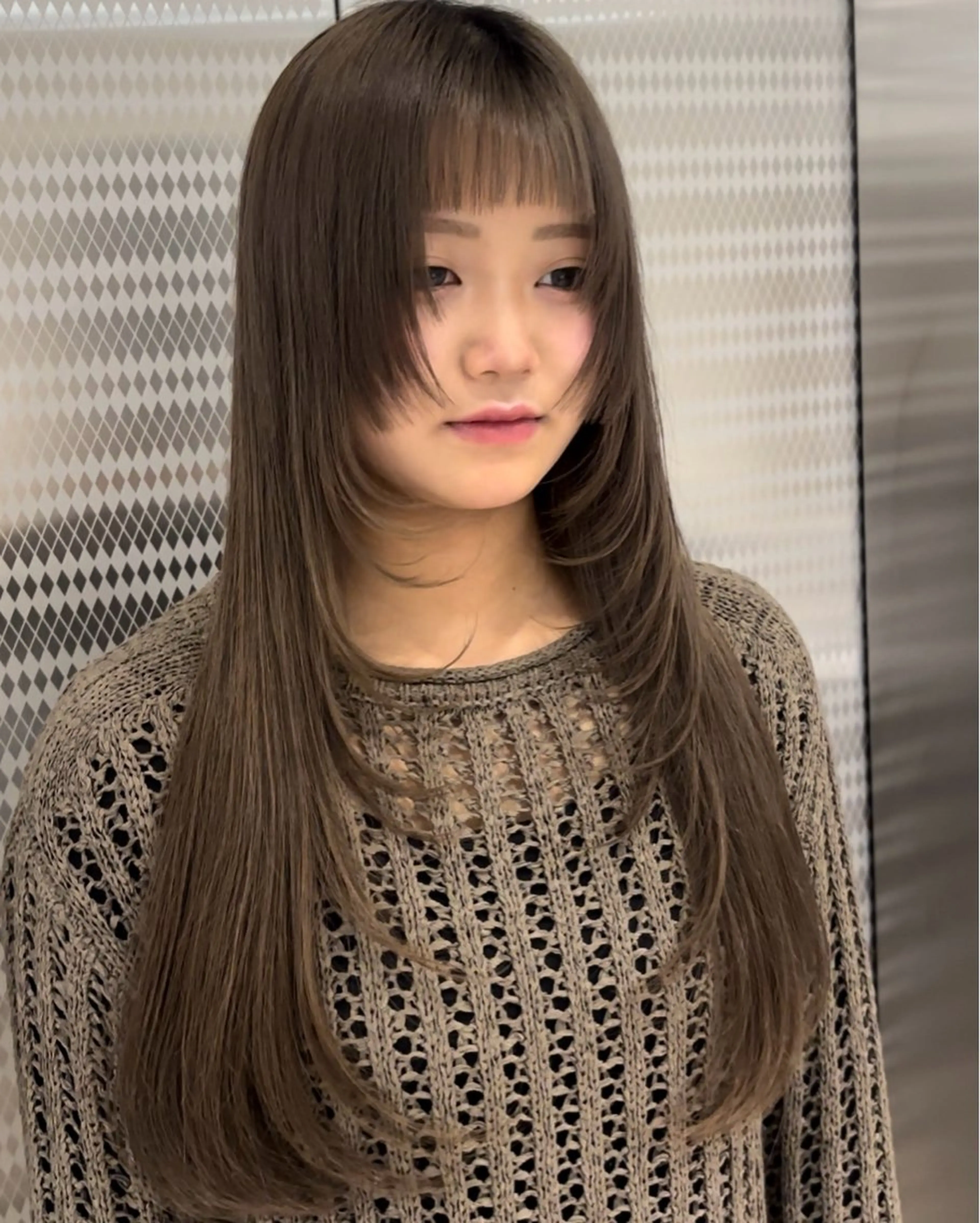 ロング カラー 透明感カラー 顔周りカット 髪質改善 レイヤーカット オン眉 カット ヘアカラー トリートメント CHAINON×FeM#所属・名駅/sHiHo/透 明感カラー✨🎀/のヘアスタイル