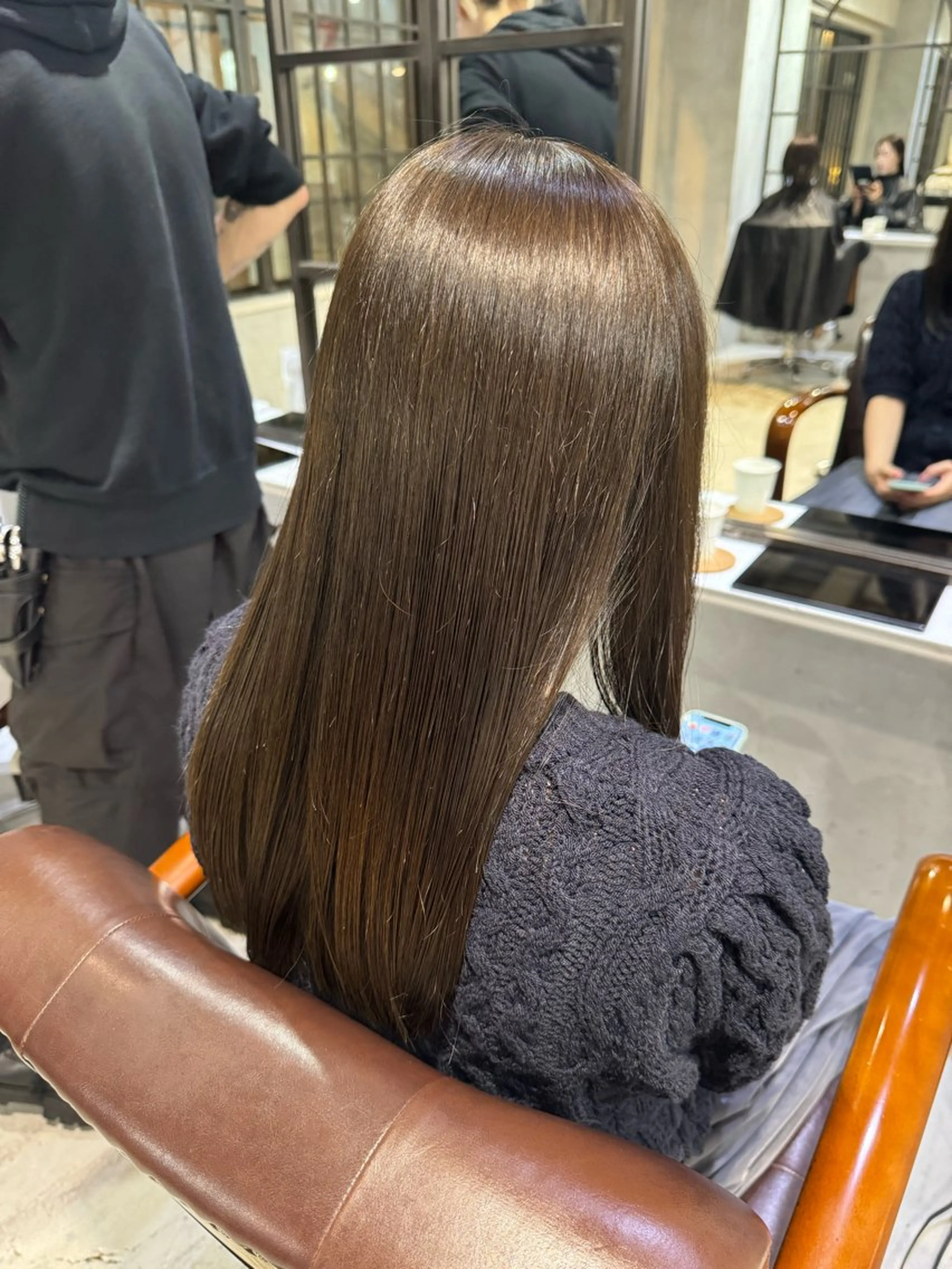 セミロング カラー 髪質改善/縮毛矯正/ 艶髪/春山良太のヘアスタイル