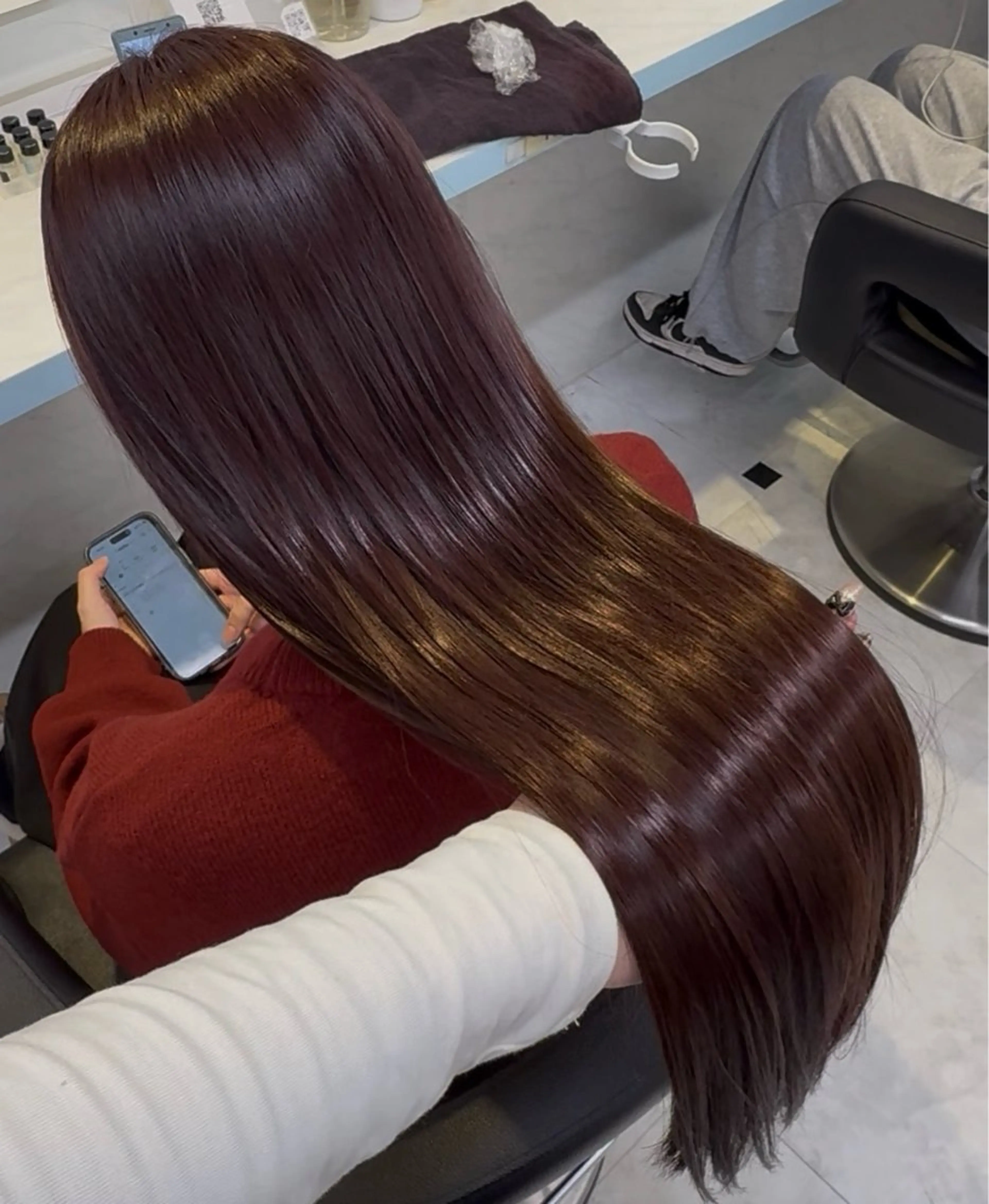 ロング カラー ヘアカラー トリートメント ヘアセット NANA🥀韓国ヘア /レイヤー/暖色🥀のヘアスタイル