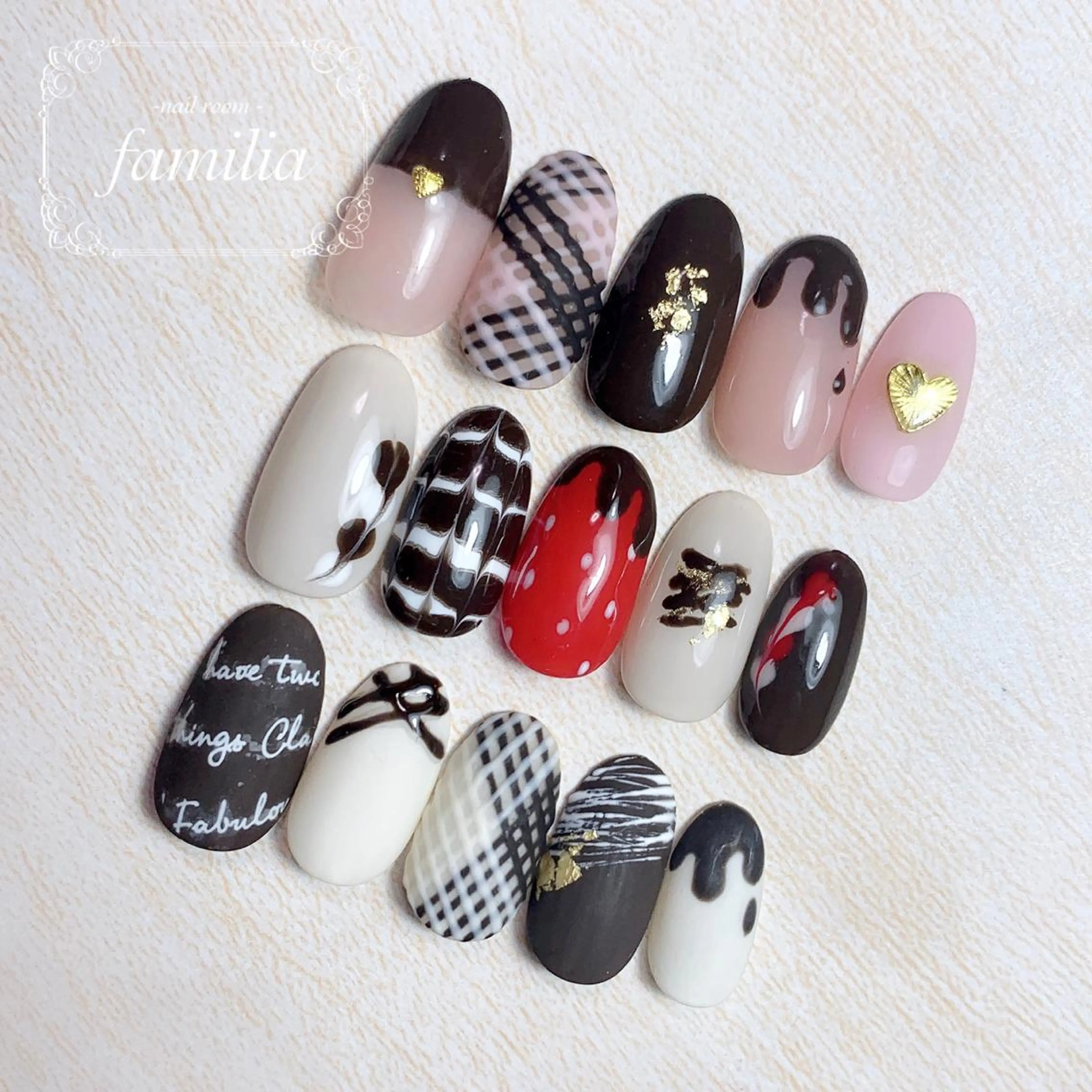 ネイル バレンタイン ハンドネイル -nailroom- familiaのネイルデザイン