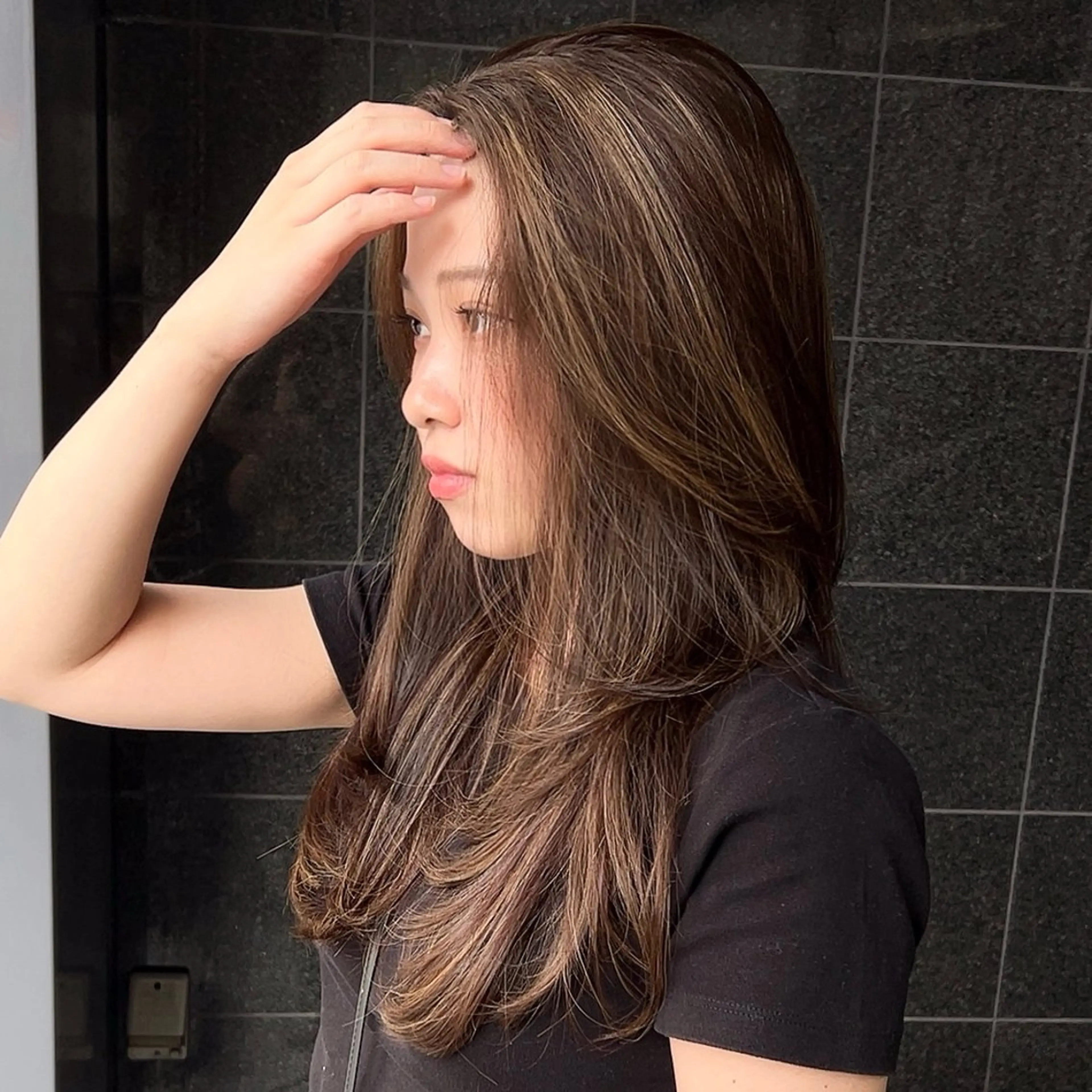 ロング カット ヘアカラー calna 古賀 菜摘のヘアスタイル