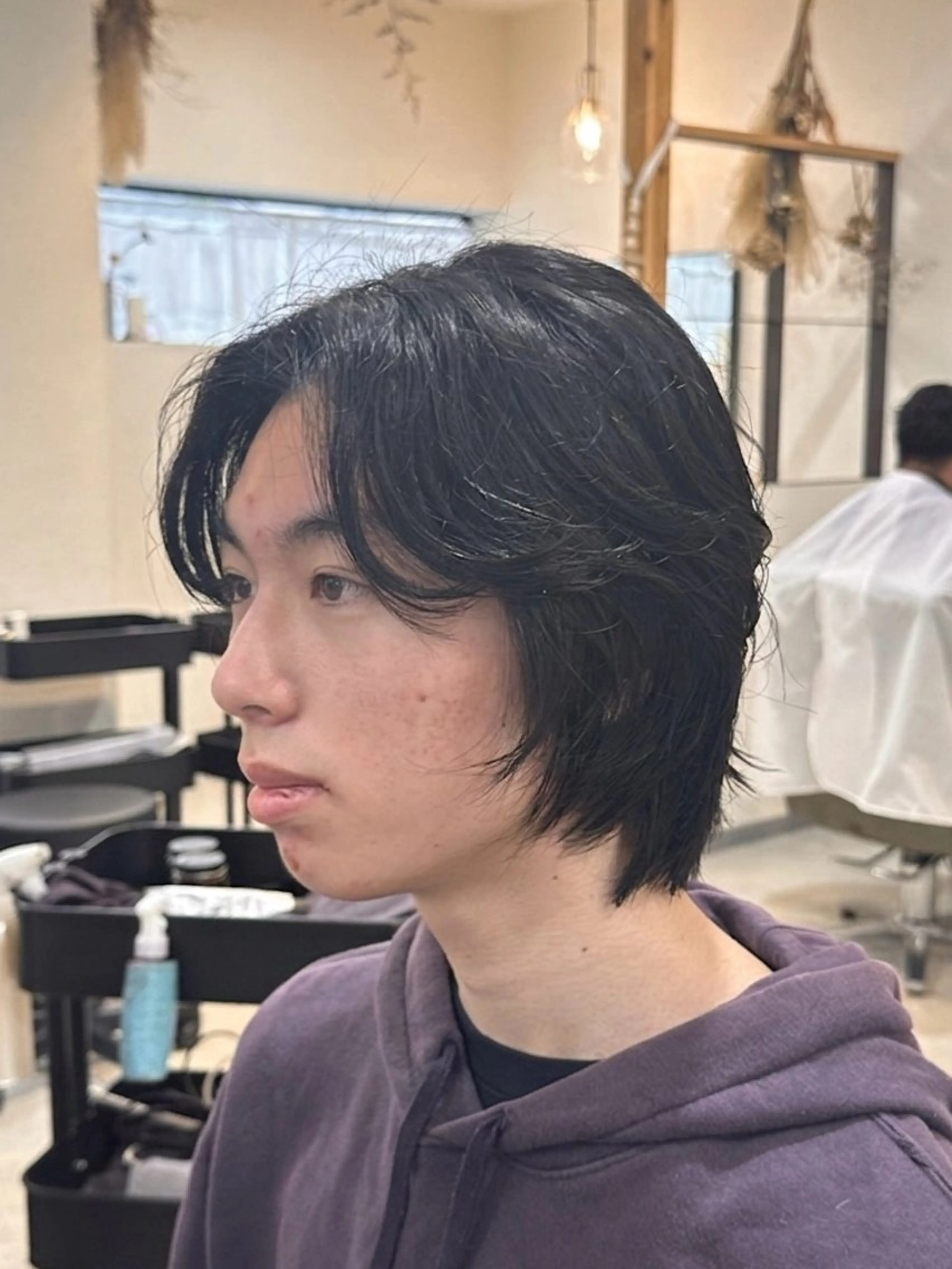 セミロング メンズ メンズハイトーン マッシュ メンズパーマ セミロングパーマ カット メンズパーマ /メンズ/Renのヘアスタイル