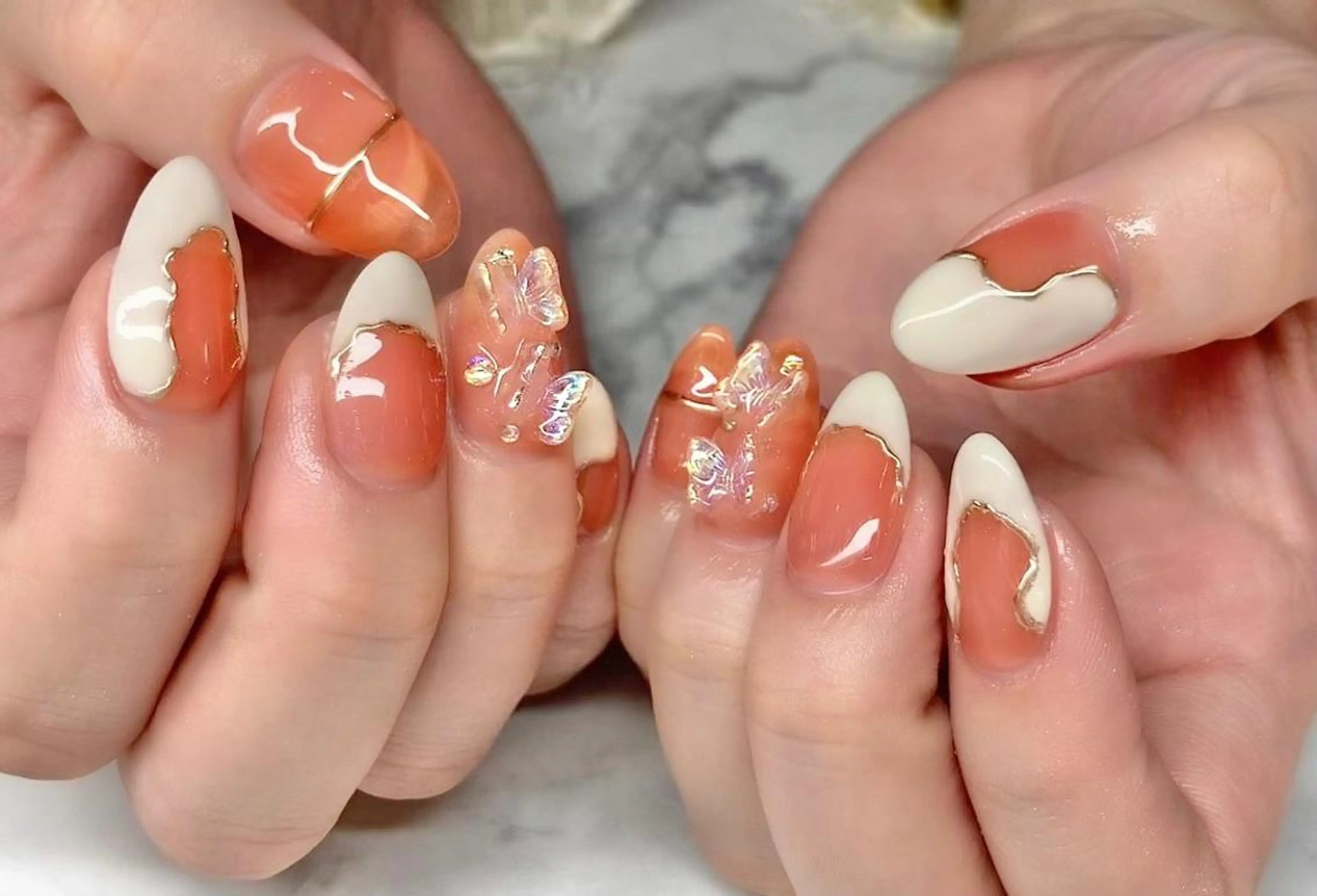 ネイル 長さ出し ジェルネイル 韓国ネイル マグネットネイル 持ち込み ハンドネイル Nail&eye Belire 新宿のネイルデザイン