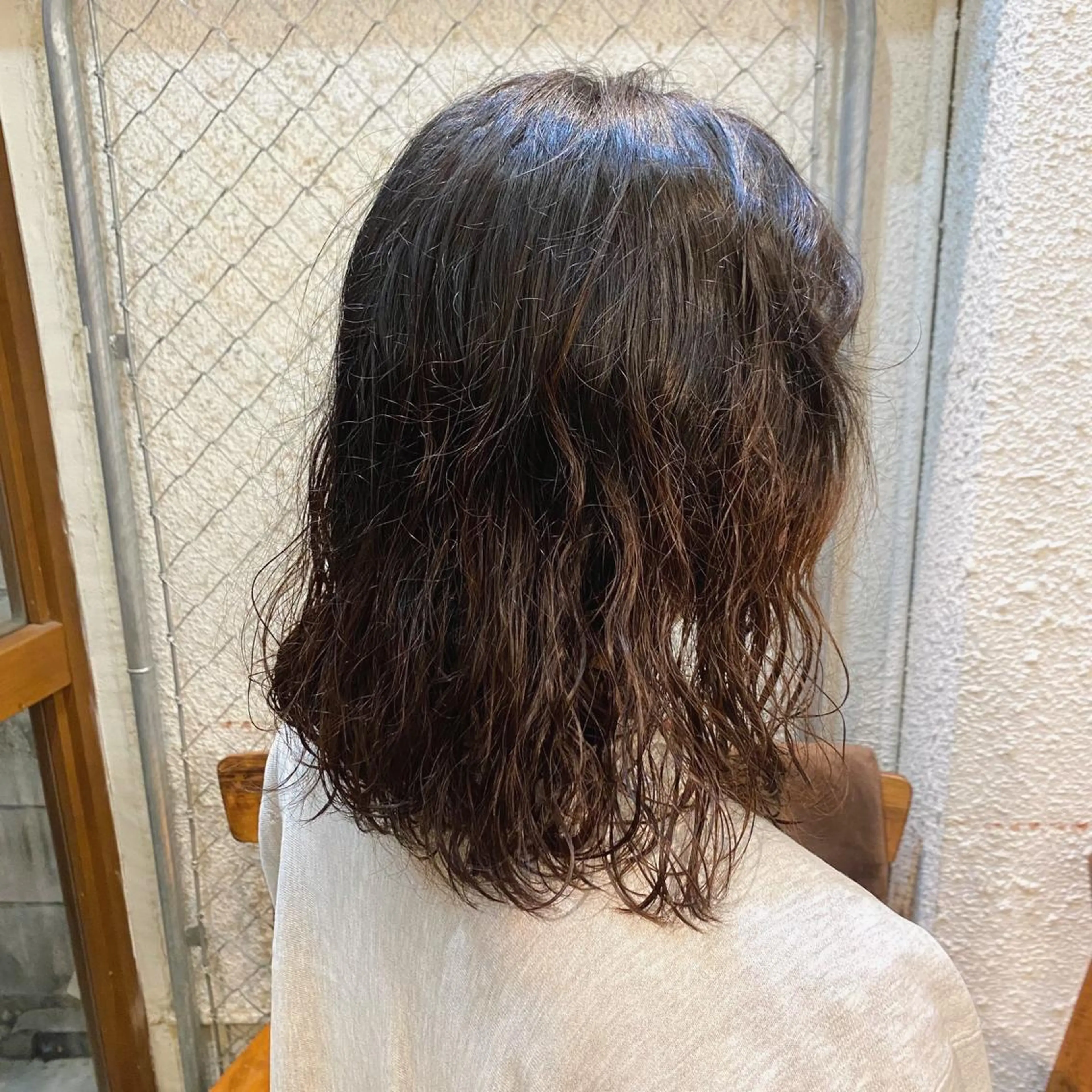 ミディアム パーマ ミディアムパーマ 暖色艶color / ボブ🦩Rioのヘアスタイル