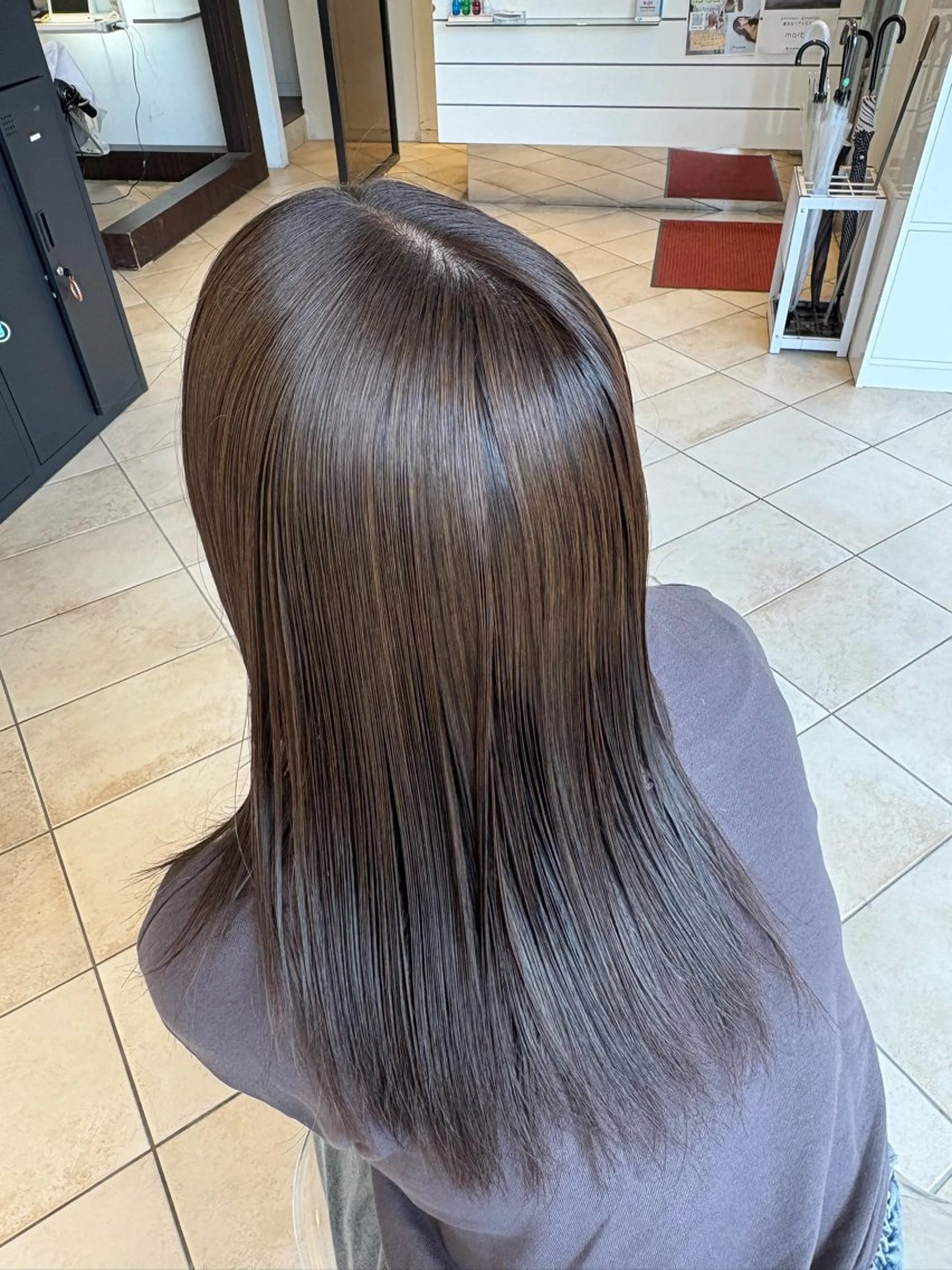 カラー うる艶&縮毛矯正 ⟡.·小林理菜⟡.·のヘアスタイル