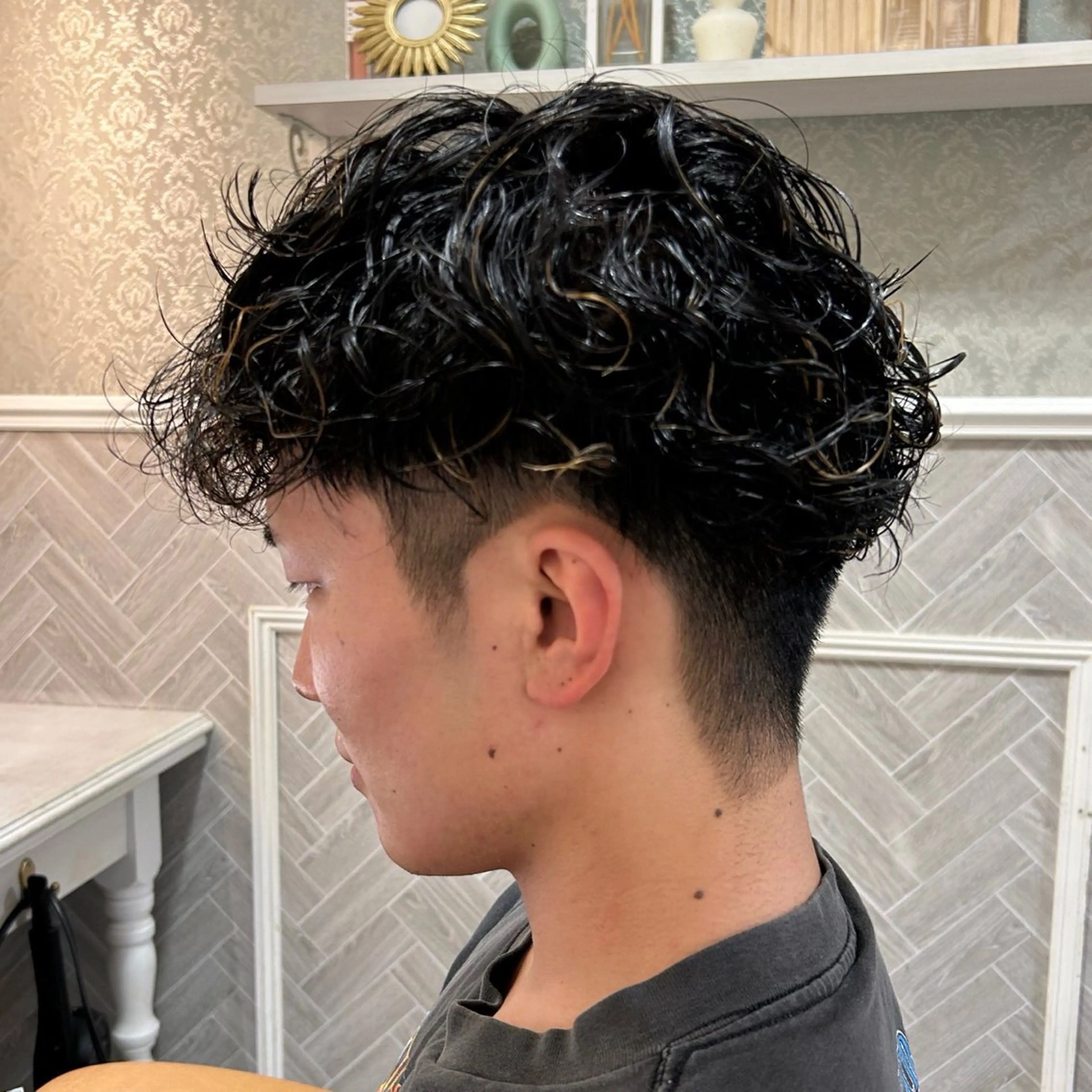 メンズ カット パーマ トリートメント 池袋/韓国メンズヘア ❤️💙軸丸みうのヘアスタイル