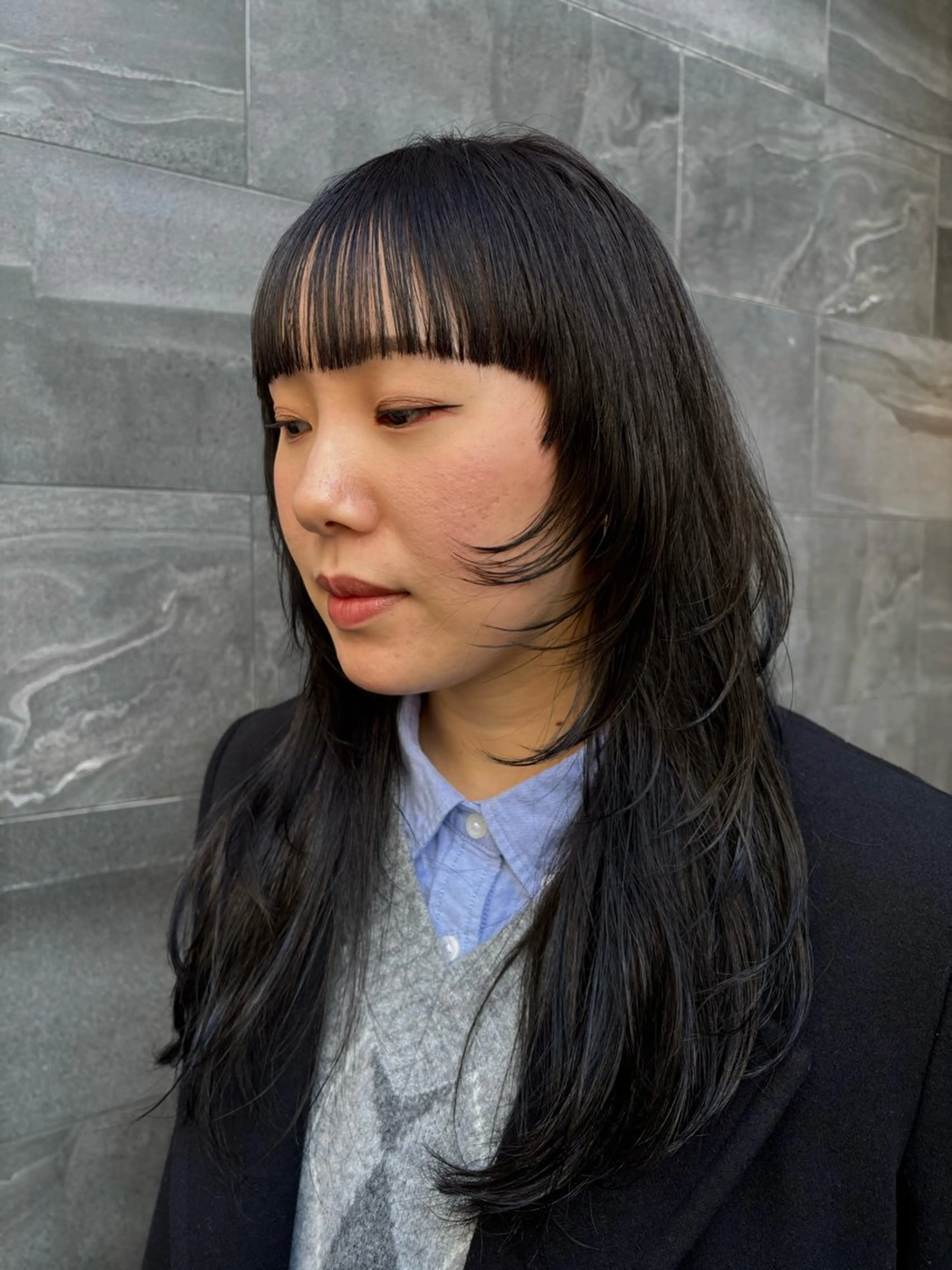 ロング レイヤーカット カット ヘアカラー トリートメント .sayo/ Rubik's江坂のヘアスタイル