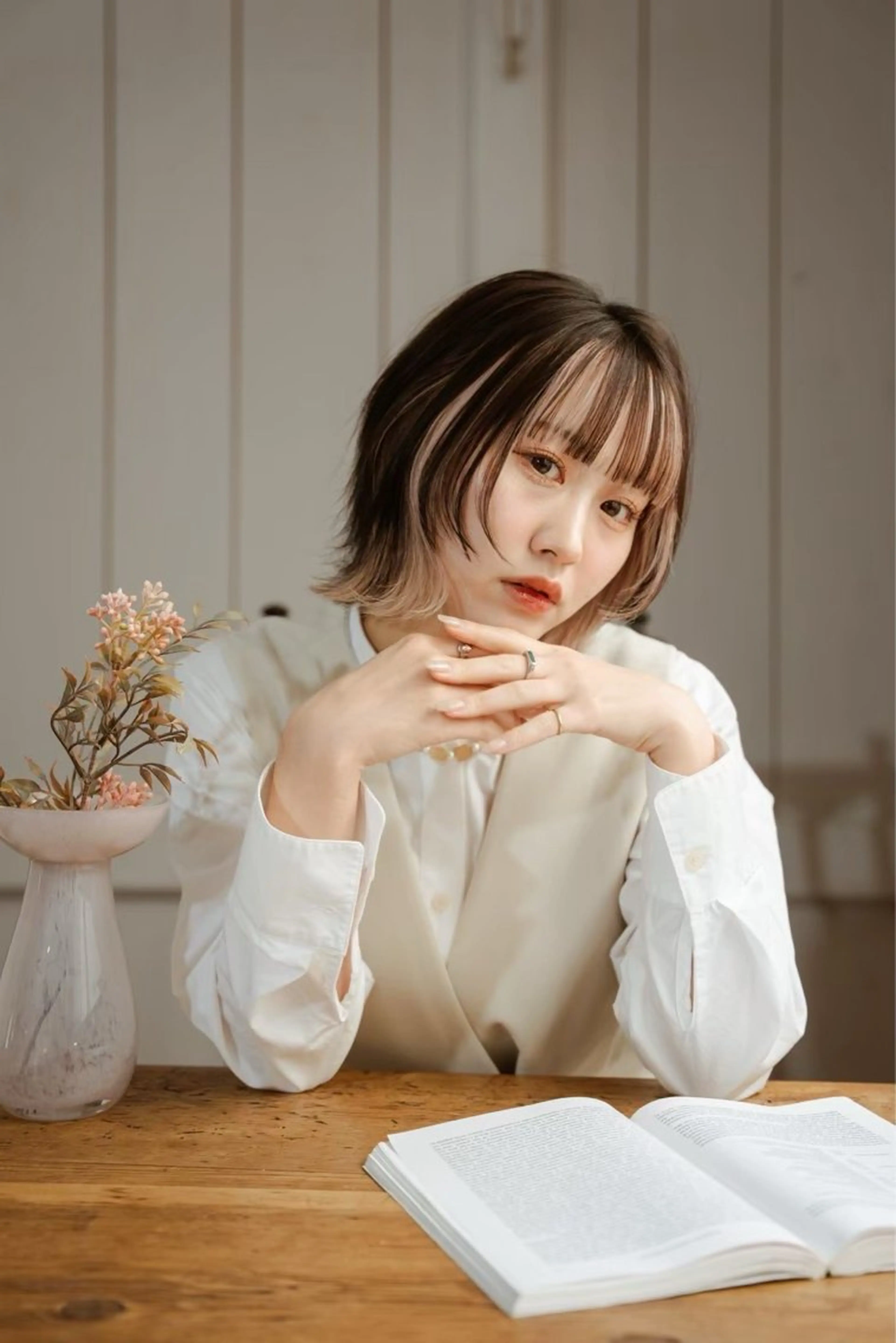 ミディアム トリートメント ボブ/透明感カラー /さちかのヘアスタイル