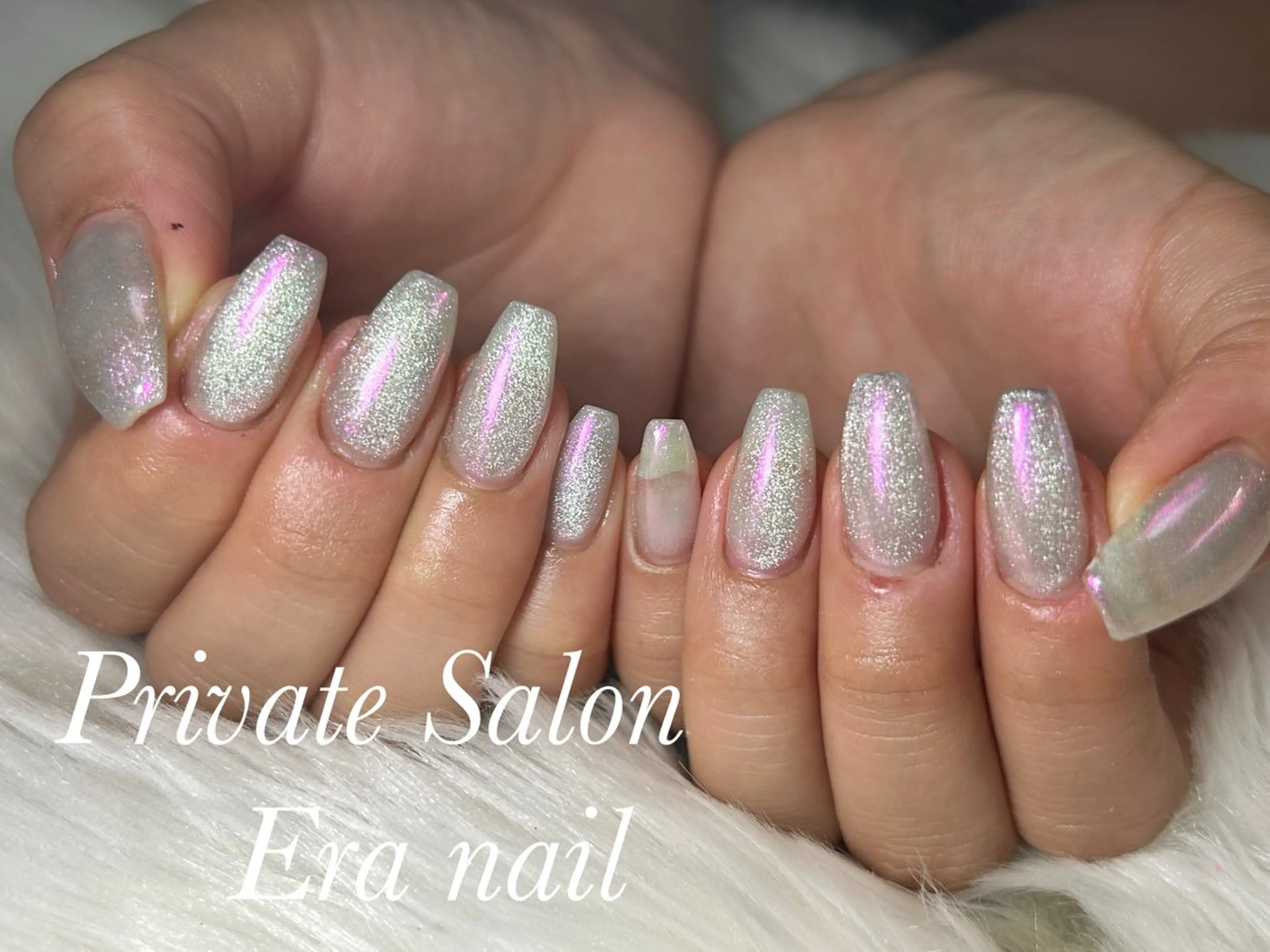 ネイル オーロラネイル マグネットネイル ハンドネイル Era nailのネイルデザイン