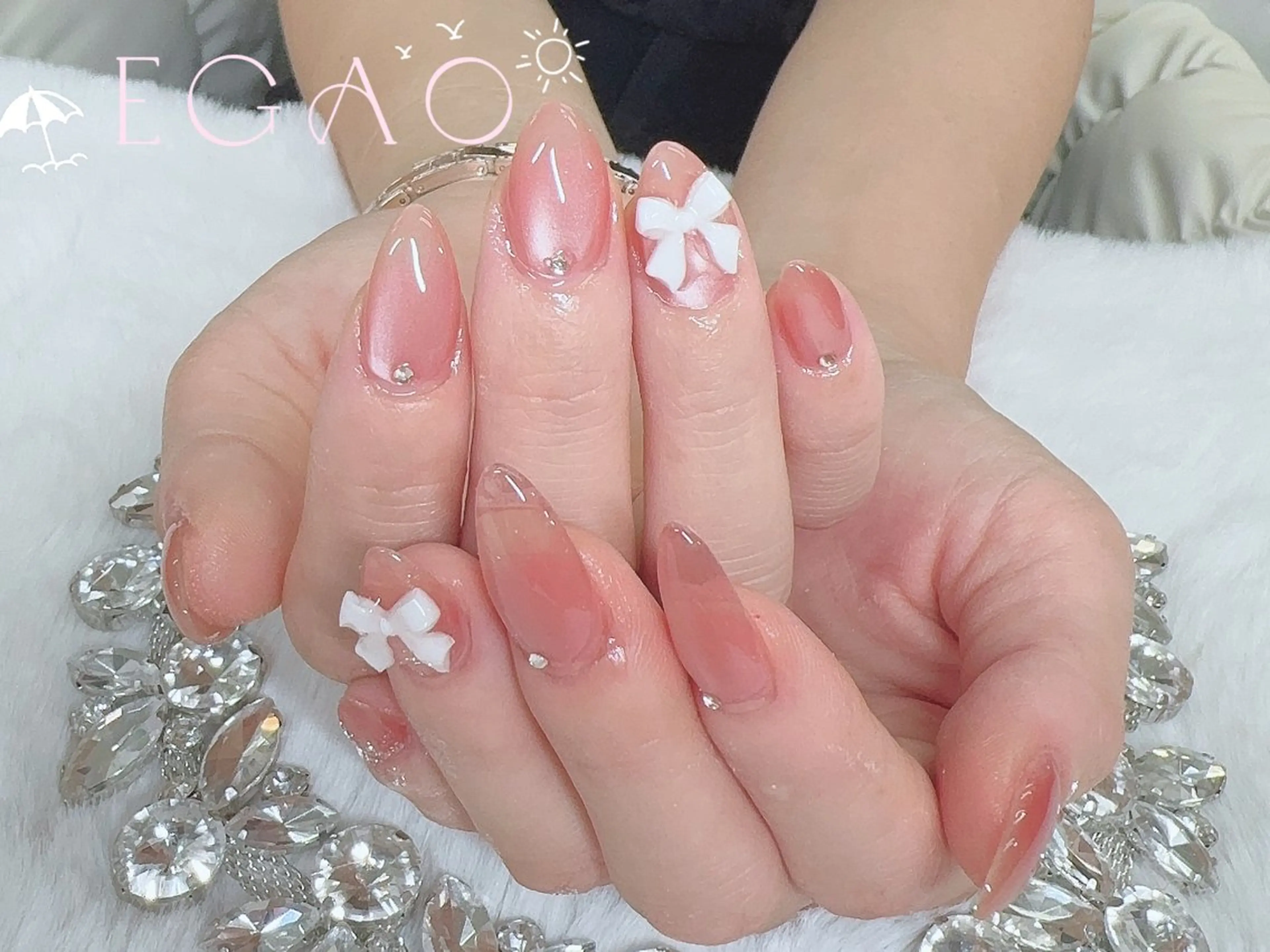 ネイル アートネイル フットネイル フレンチネイル ジェルネイル グラデーション ハンドネイル Egao Nail Salonのネイルデザイン