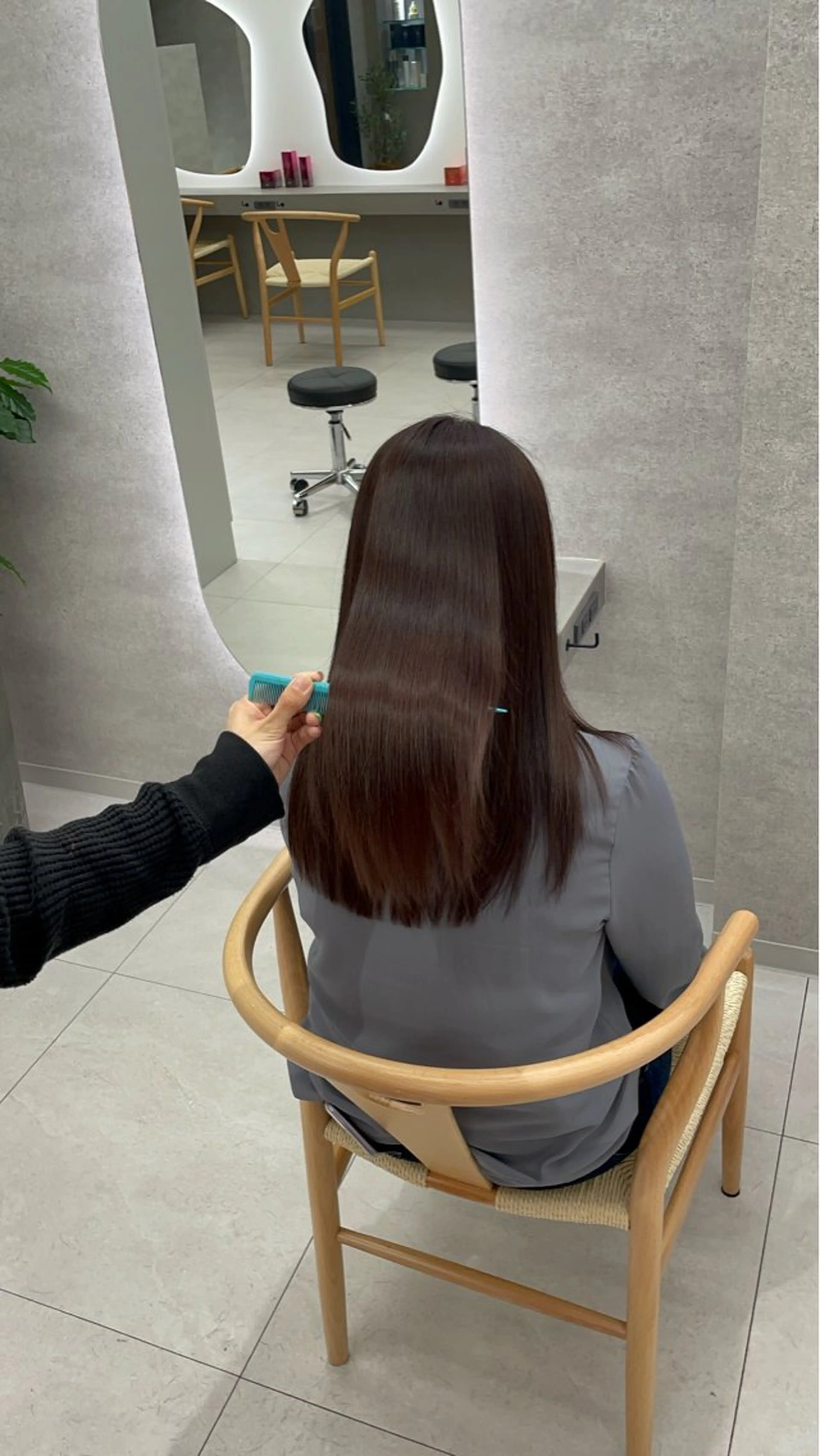 ロング パーマ 縮毛矯正 トリートメント 望 吹のヘアスタイル