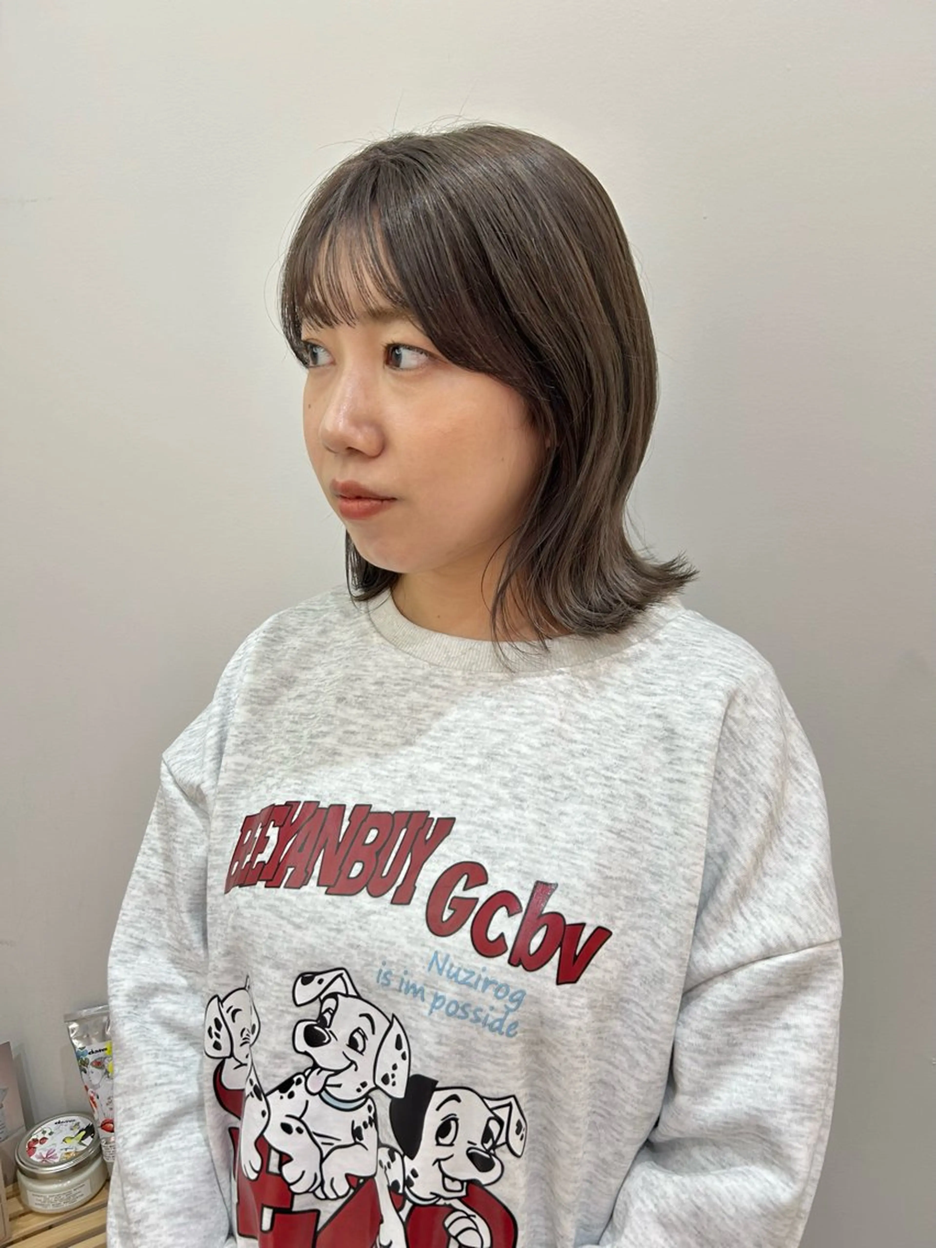 ミディアム カラー グレージュ ボブ カット ヘアカラー トリートメント レイヤー/お顔まわり 暖色カラー🍑Amiのその他イメージ