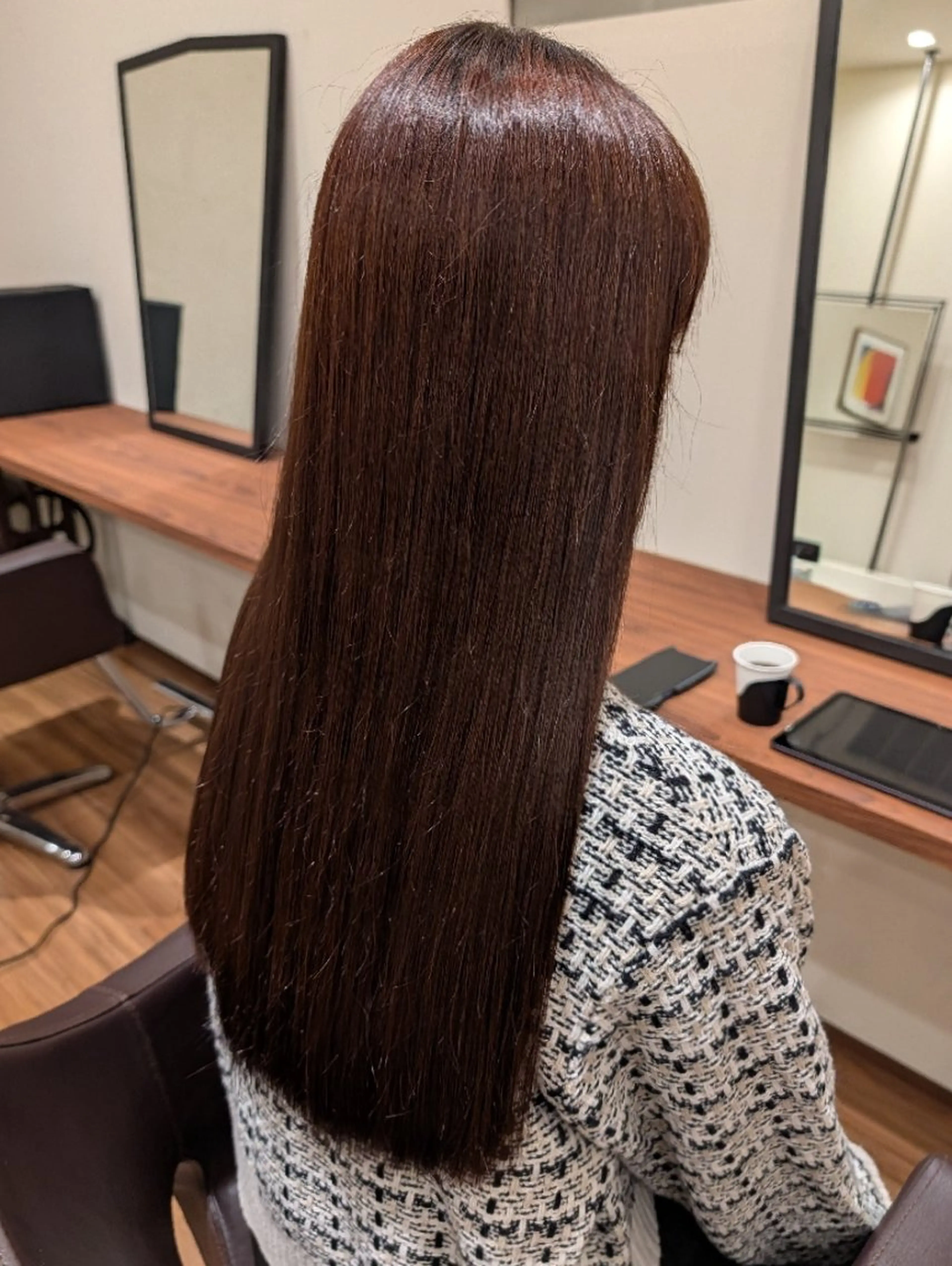 ロング オレンジブラウン ロング ヘアカラー YOU hair life所属・花森 捺巳のヘアスタイル