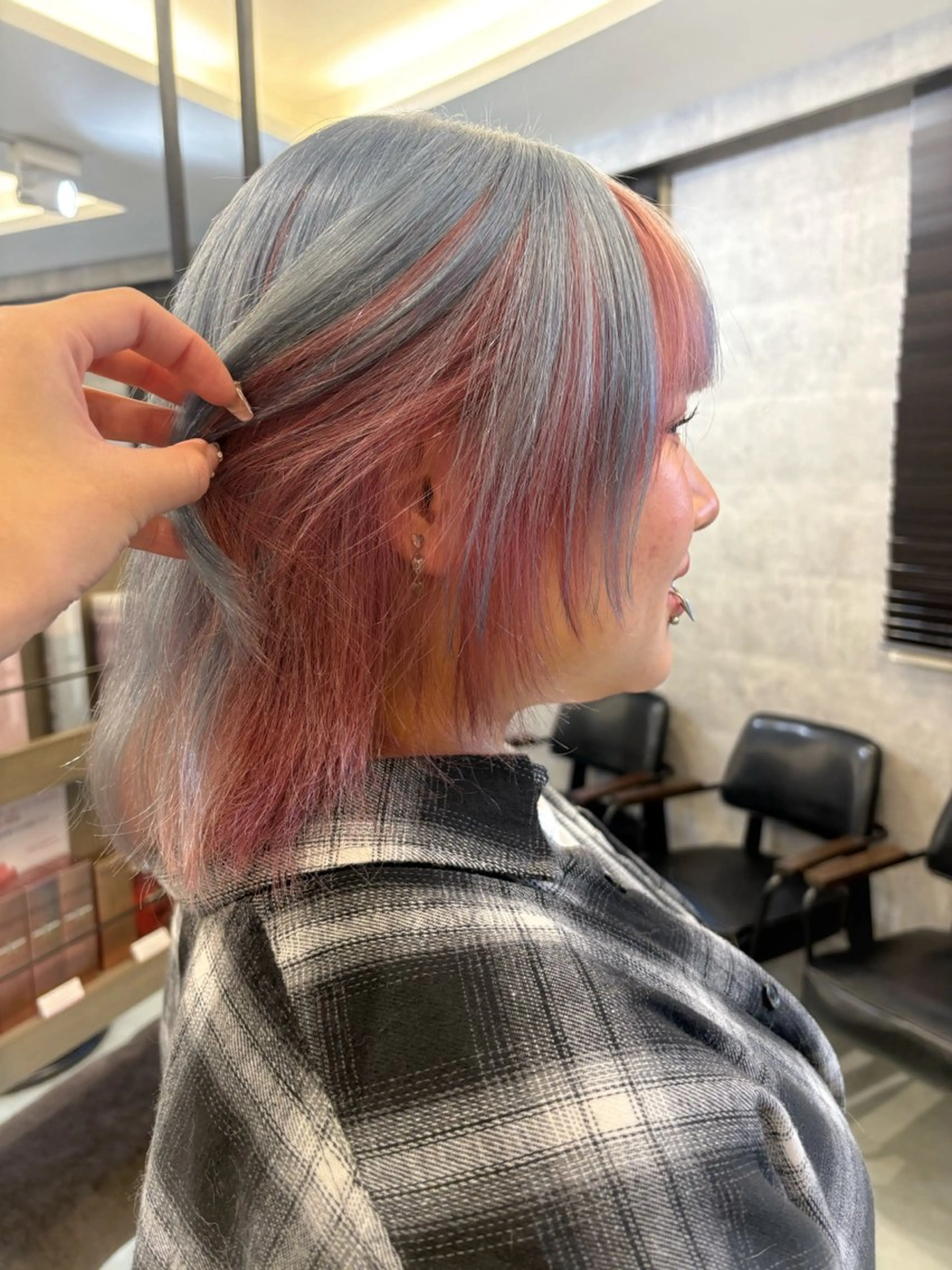 ミディアム カラー ヘアカラー 韓国ハイトーンカラー kana♡のヘアスタイル