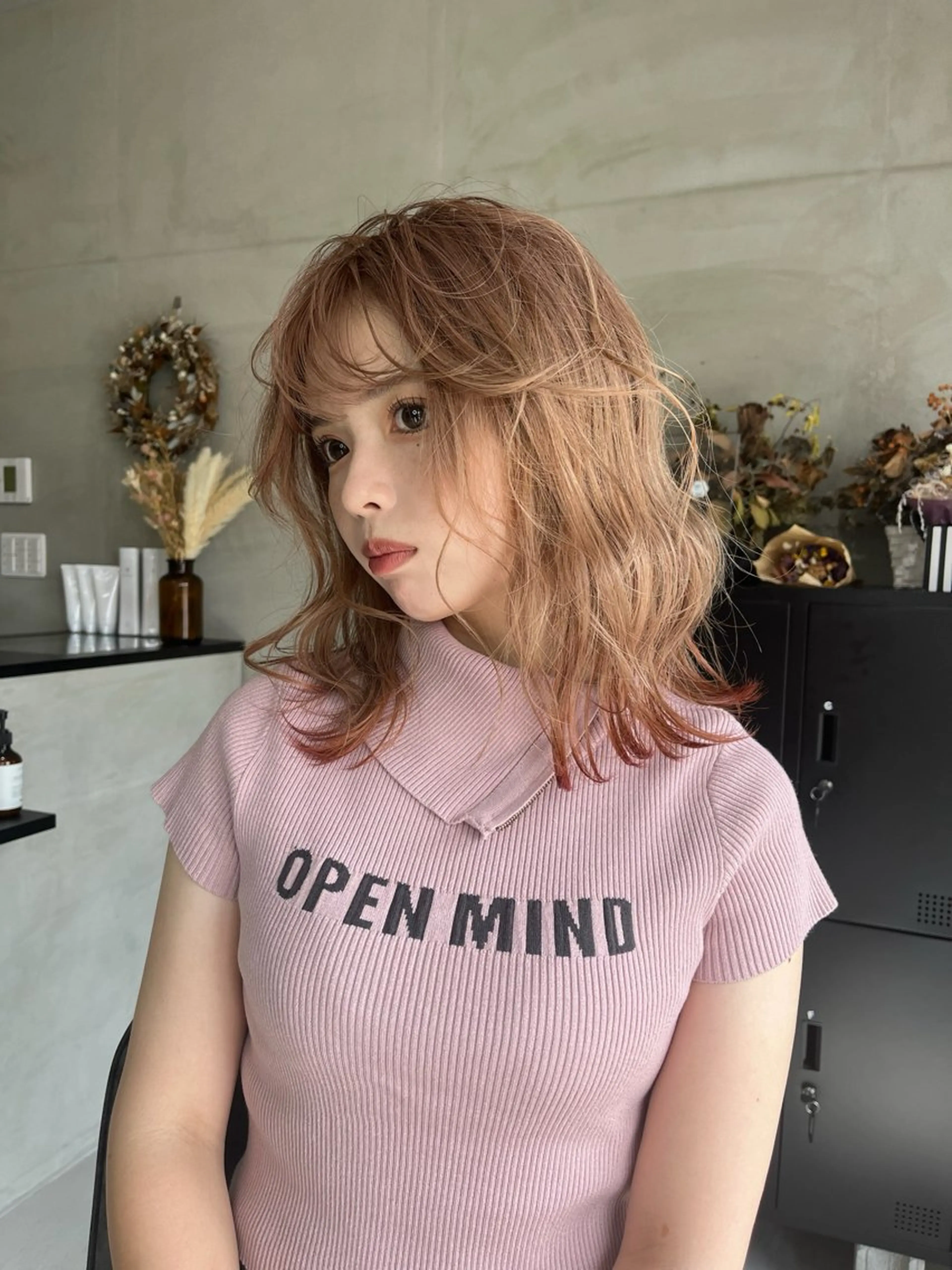 カラー オレンジ lit所属・lit 松井乃愛のヘアスタイル