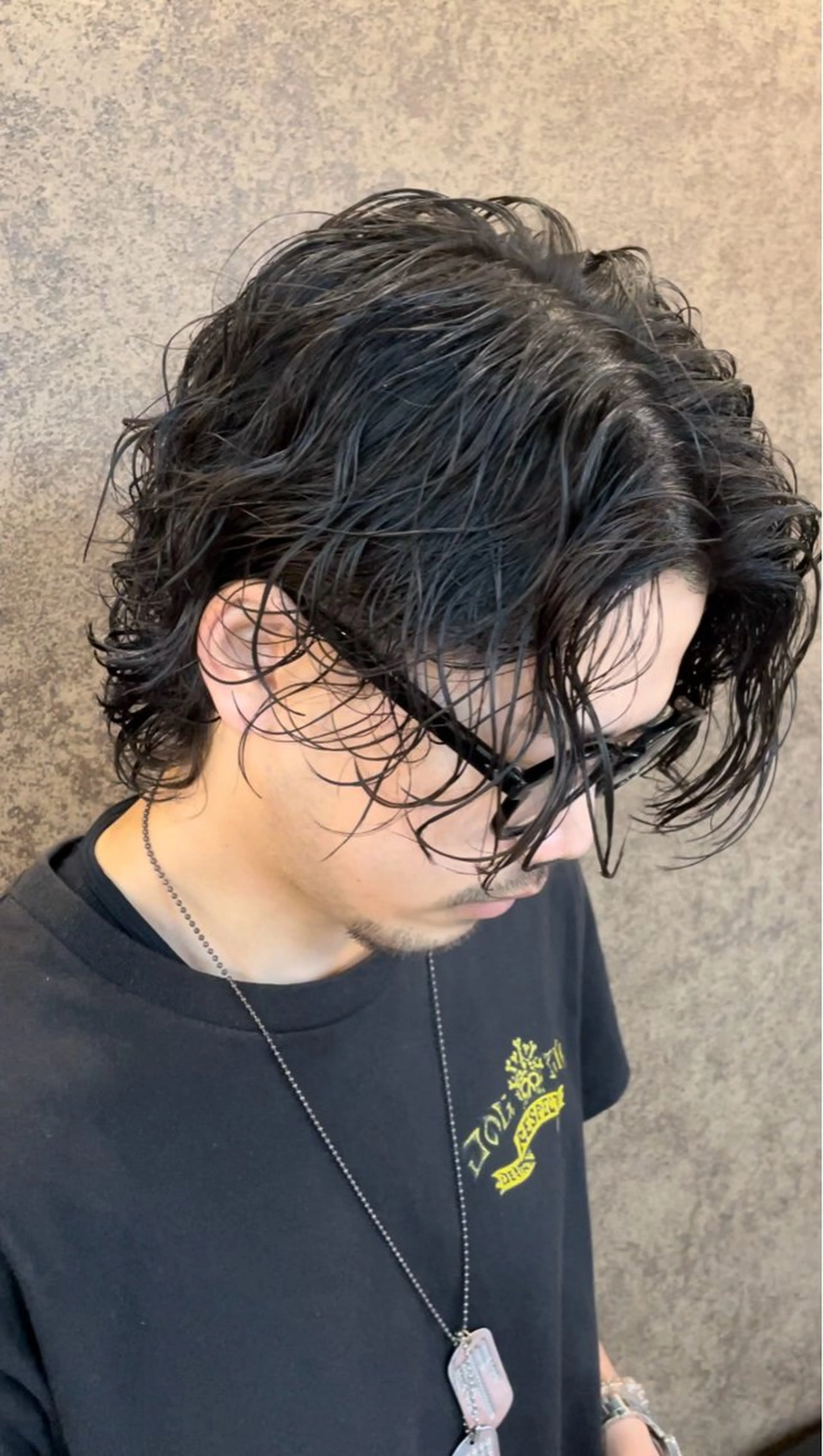 セミロング パーマ メンズ カット パーマ メンズパーマ特化 カバヤマ　リョウのヘアスタイル