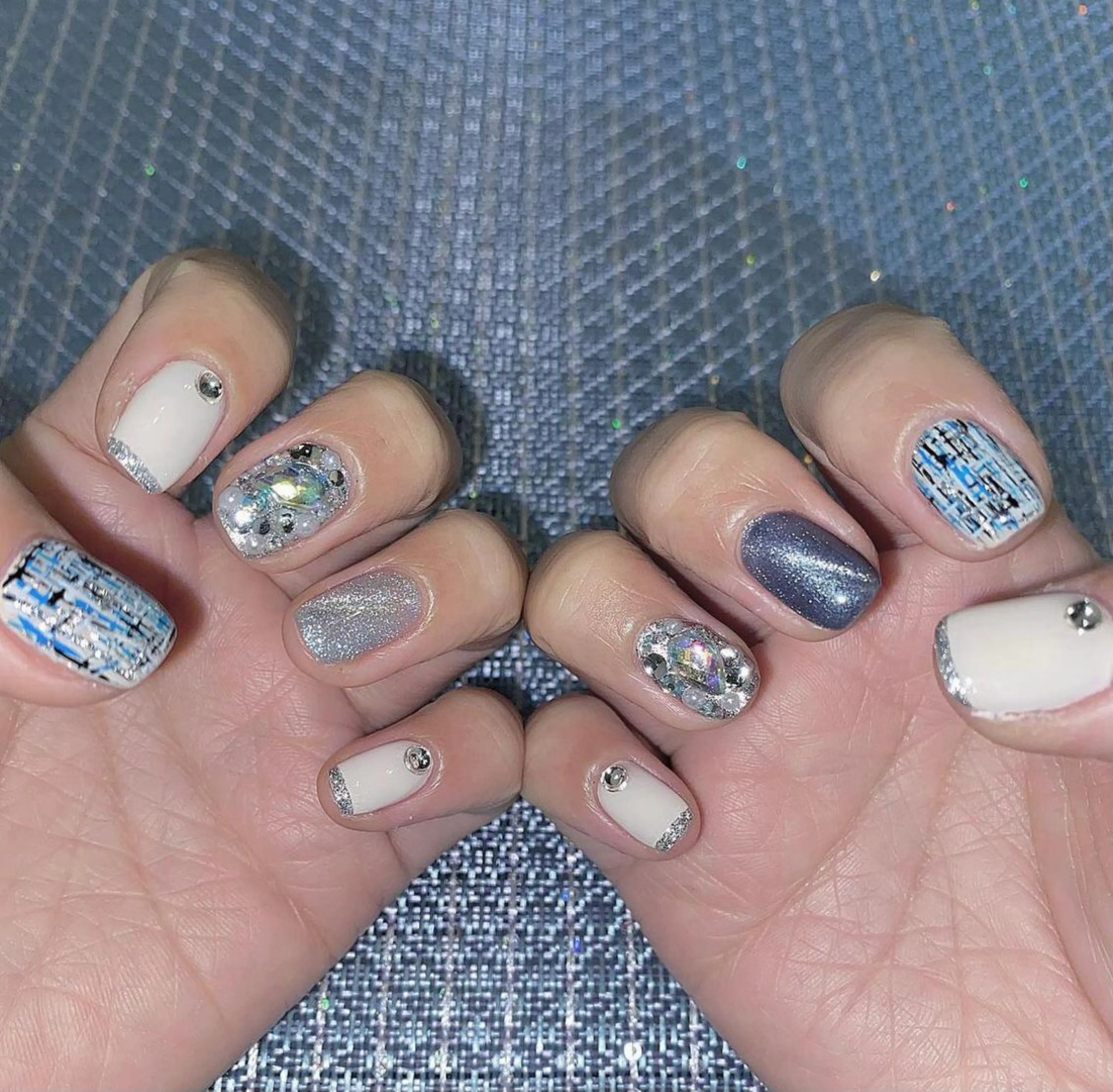 ネイル ラメ(グリッター) パラあり！フィルイン 推しネイル大歓迎！のネイルデザイン