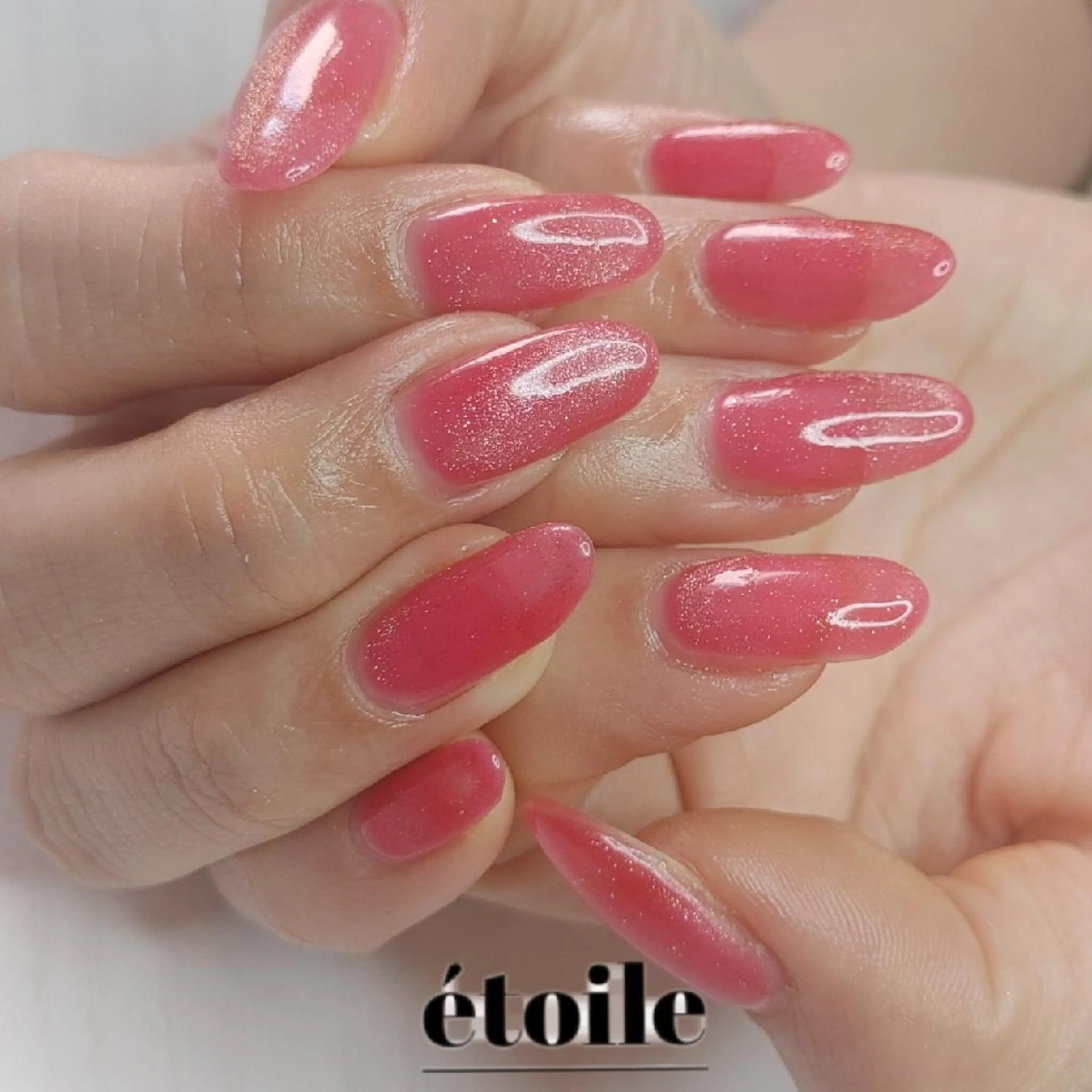 ネイル ピンク ハンドネイル ハンドケア étoile(エトワール)所属・山田 可愛のネイルデザイン