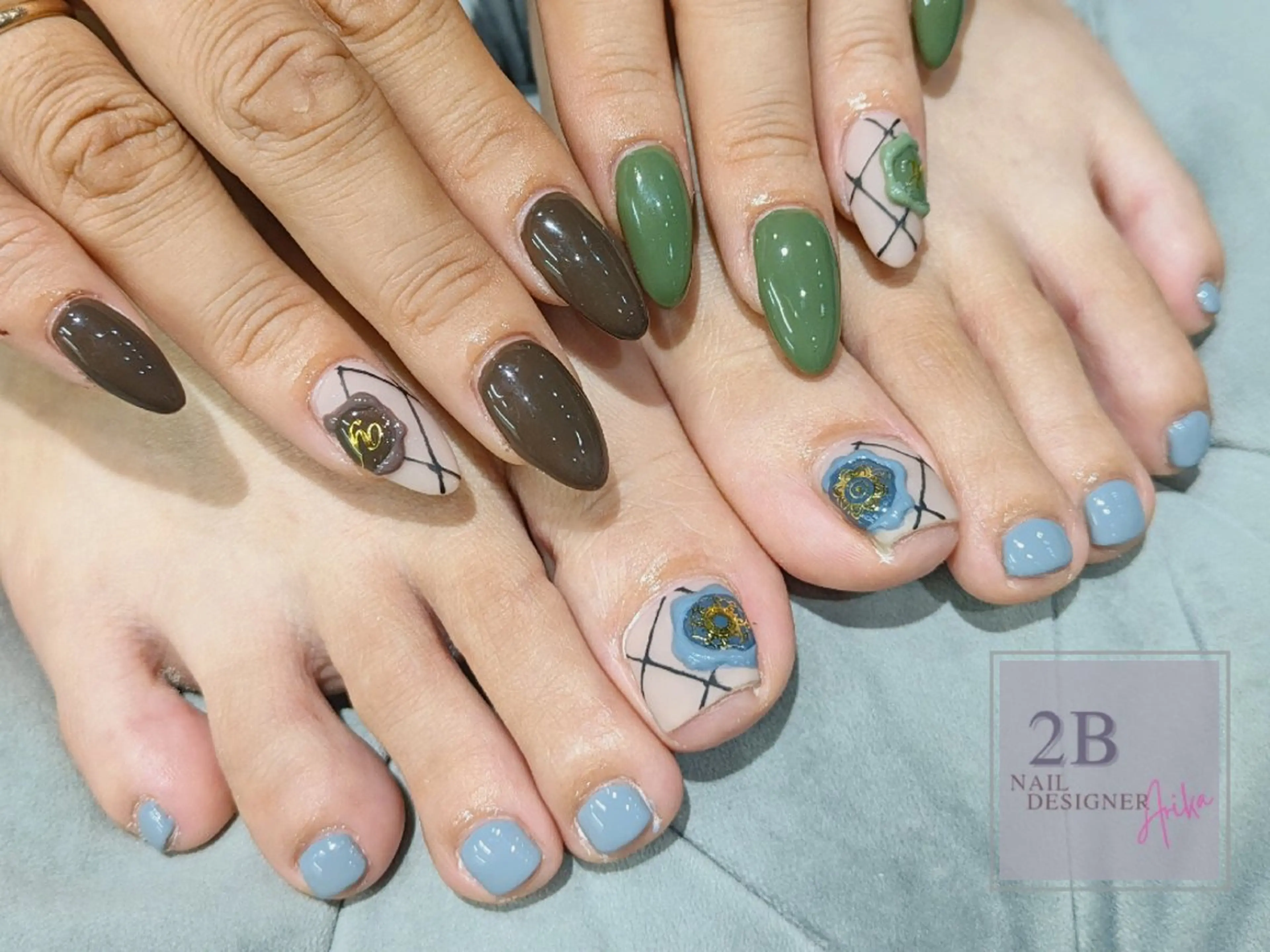 ネイル アートネイル ジェルネイル 2B__nails ニービー京都伏見区のネイルデザイン