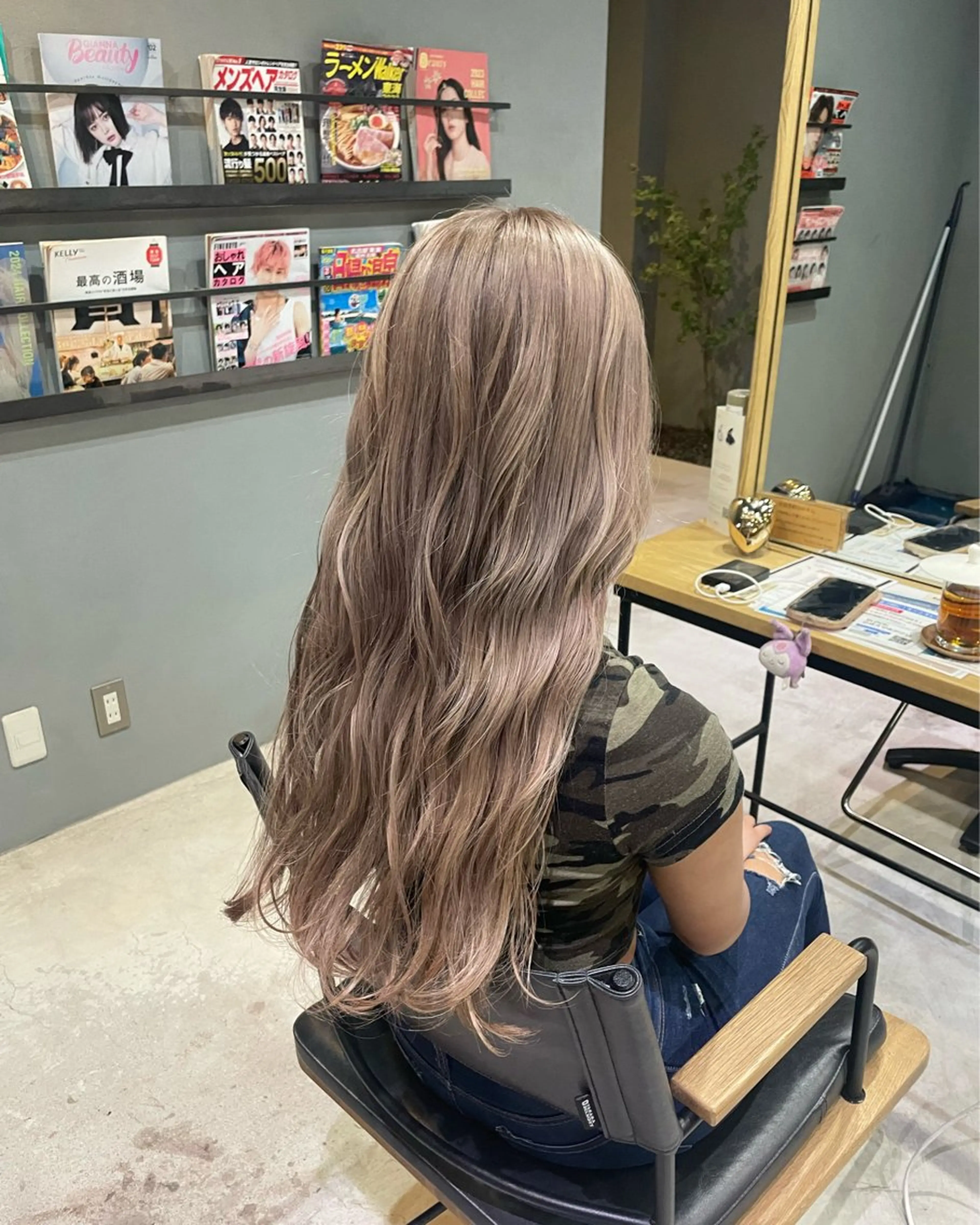 ロング カラー ヘアカラー トリートメント 透明感/艶髪カラー/ 韓国/rinaのヘアスタイル