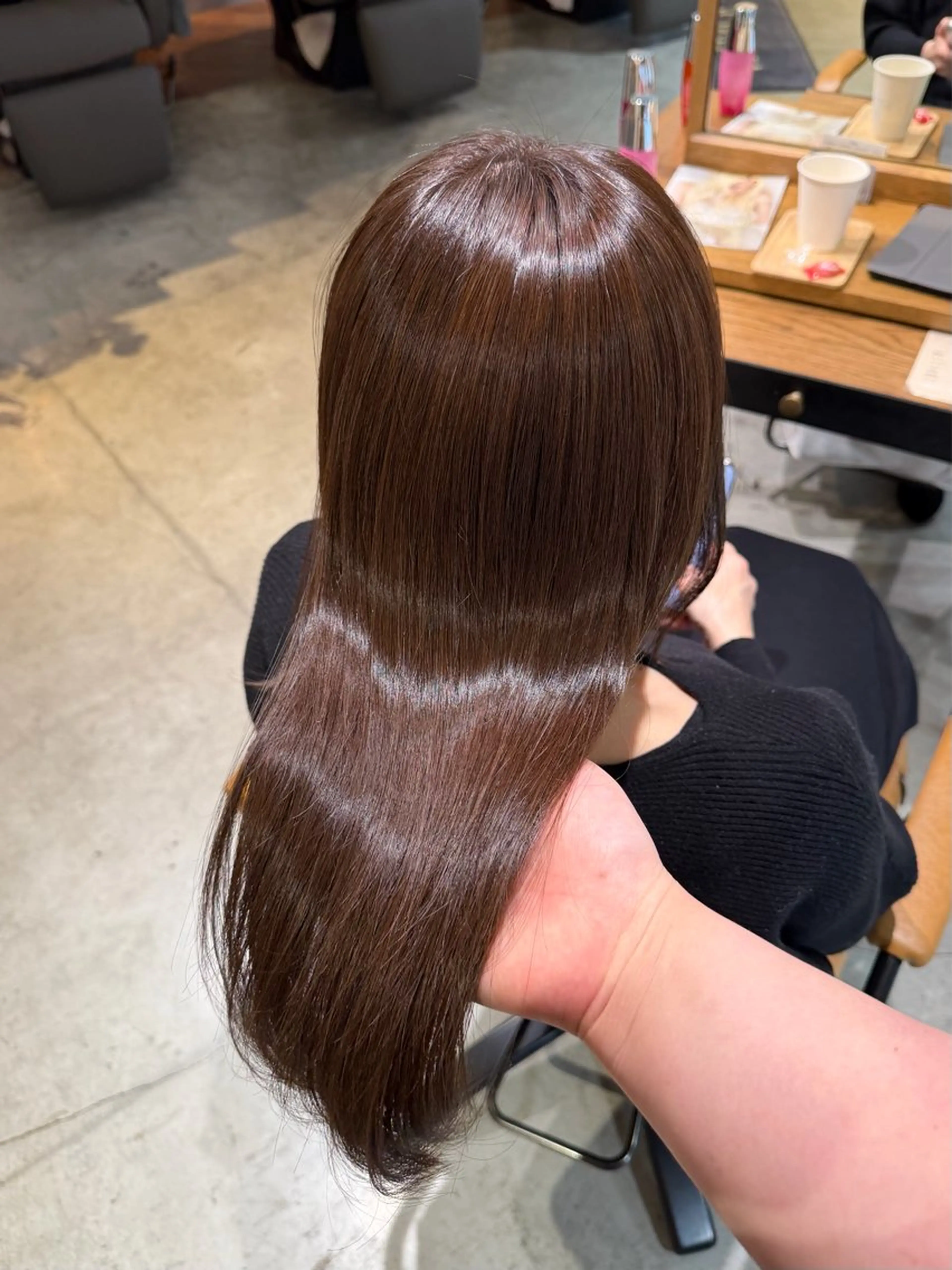 セミロング カラー ブラウンカラー カット ヘアカラー 🦈AKARI🦈 髪質改善/韓国風のヘアスタイル
