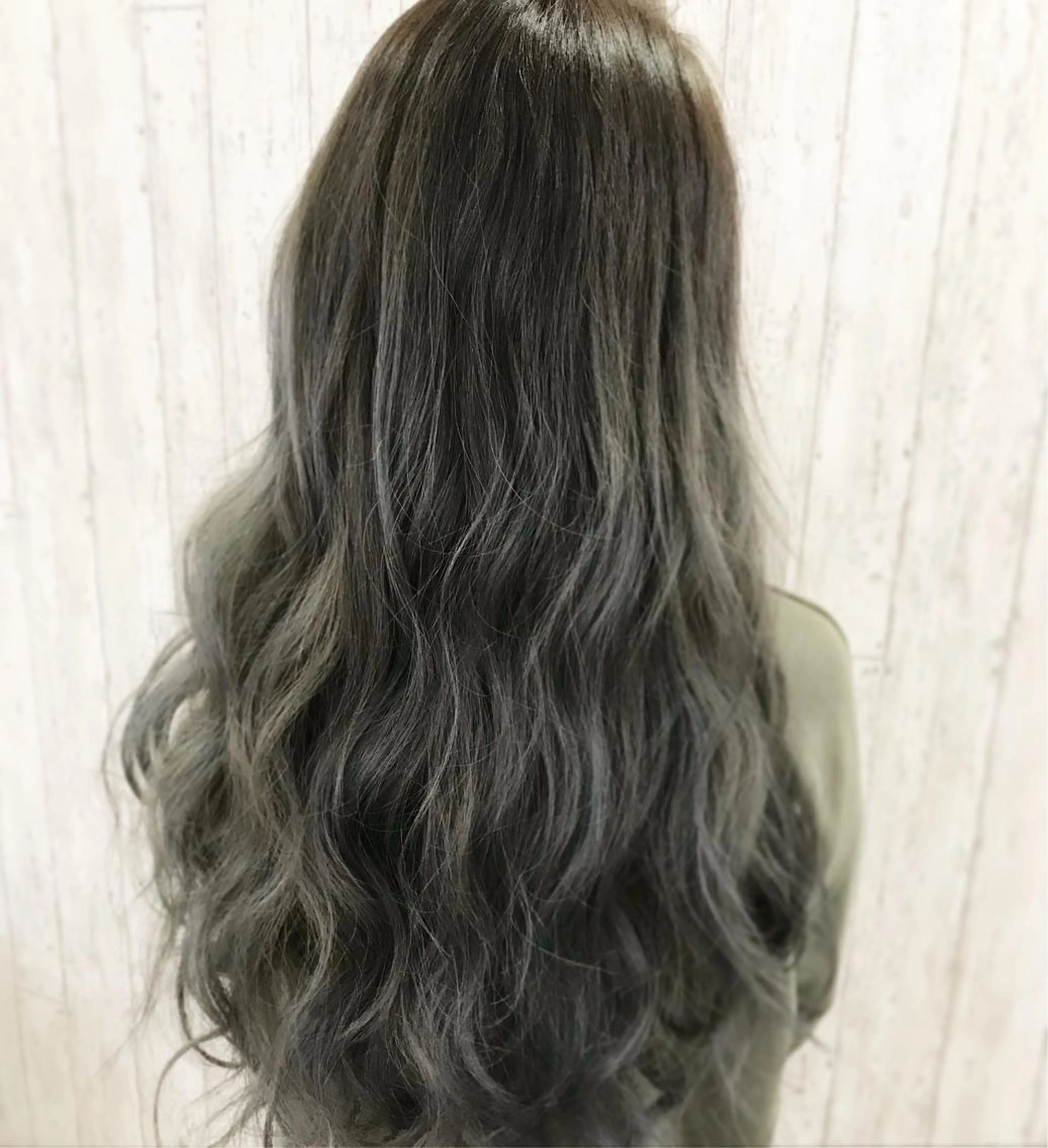 ロング カラー アッシュ ブルーカラー ブルーアッシュ kazufumi ..のヘアスタイル