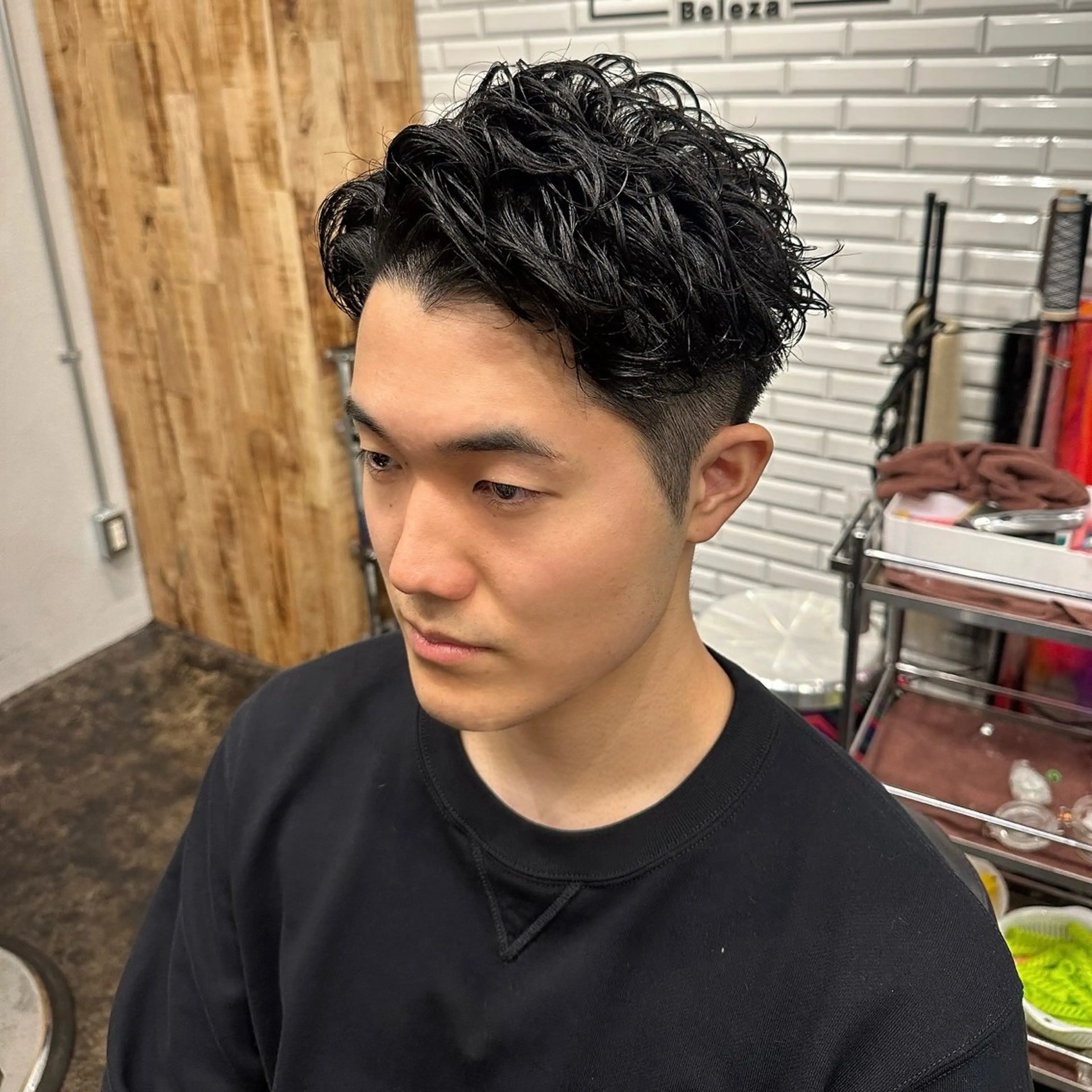 ショート パーマ メンズ メンズパーマ カット パーマ トリートメント ツイスパ/メンズ パーマ/歩夢のヘアスタイル