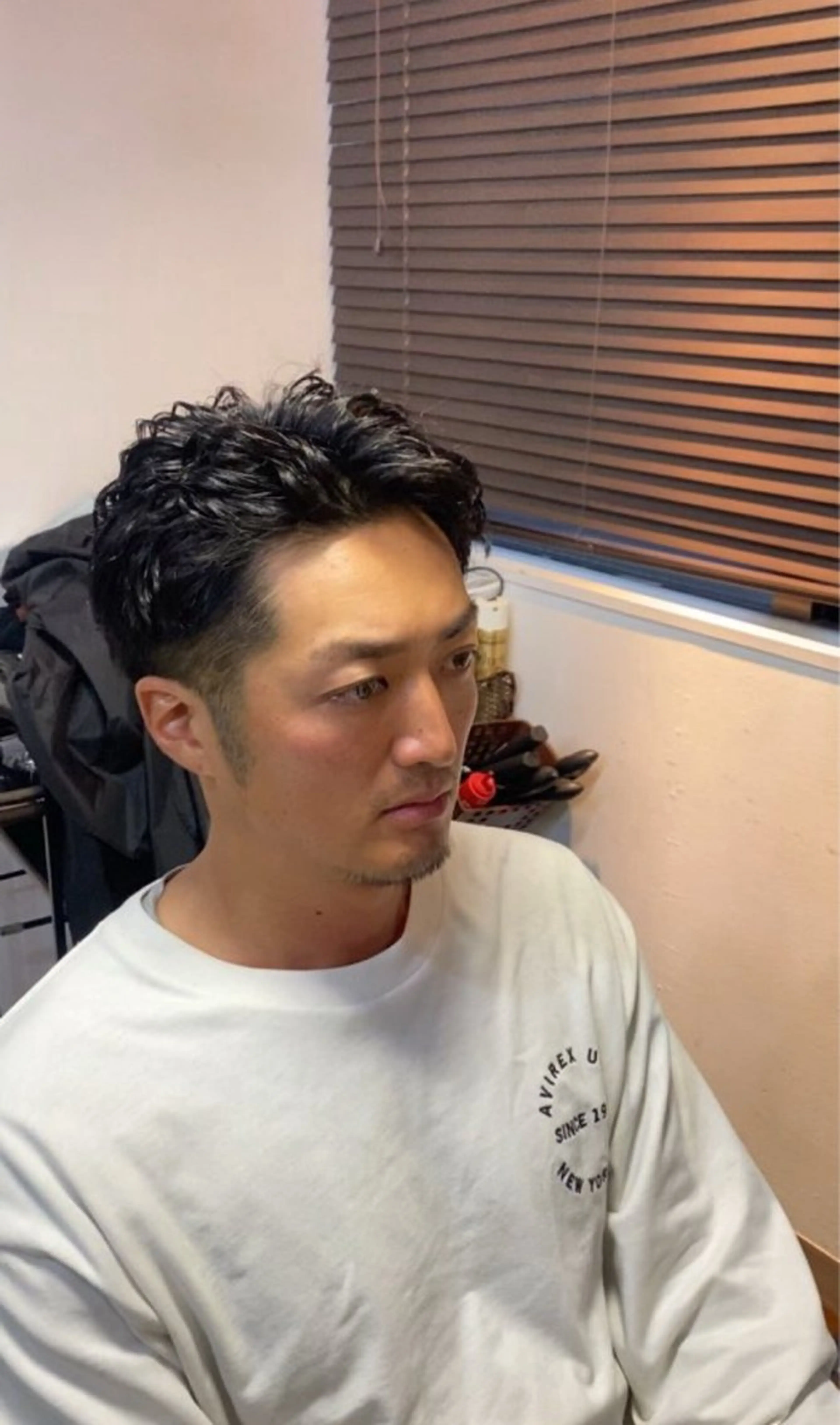 パーマ ヘアアレンジ メンズ カット パーマ メンズ特化 エシカル　松原大将のヘアスタイル