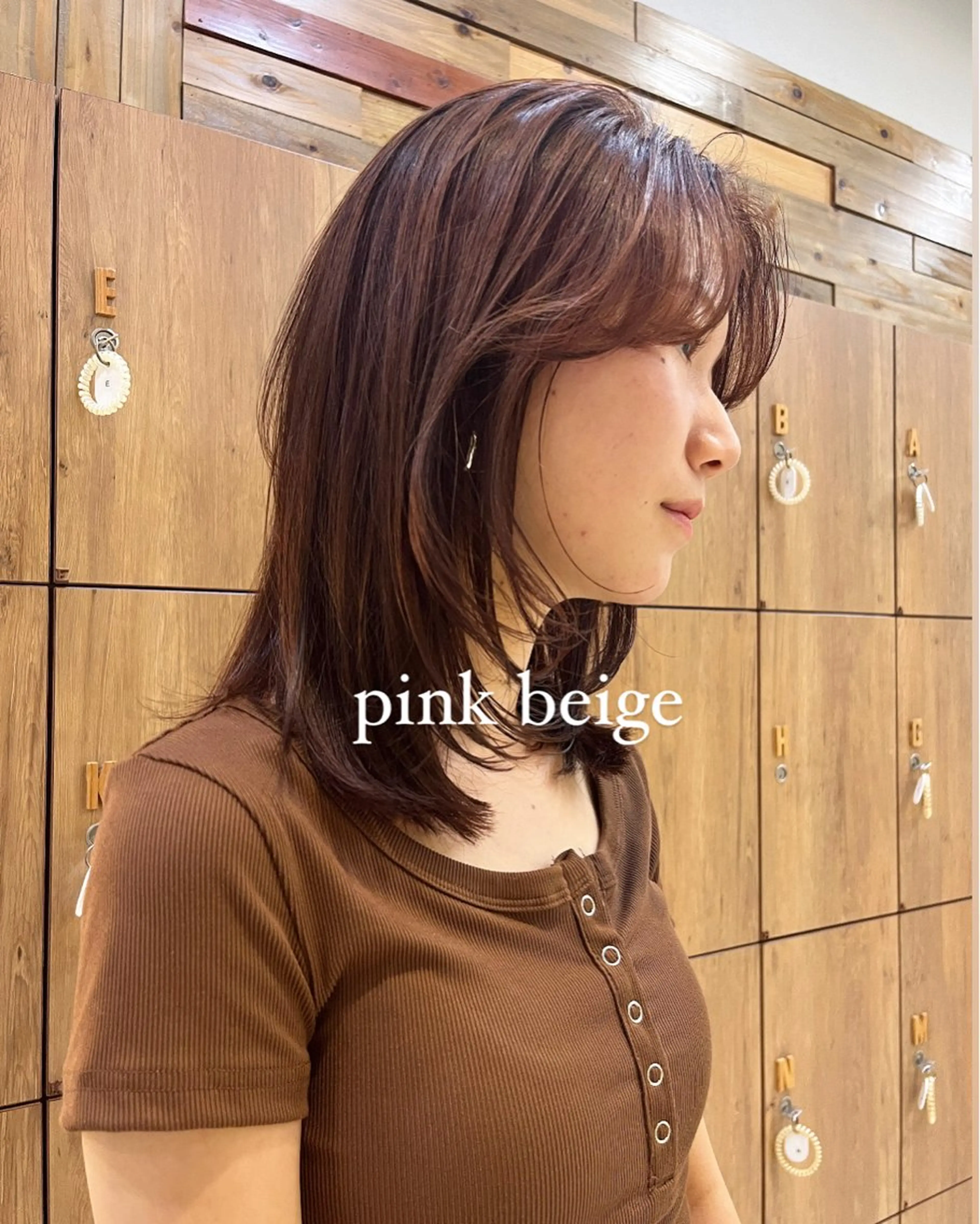 セミロング カラー カット ヘアカラー 黒田瀬奈/ボブ まろやかベージュのその他イメージ