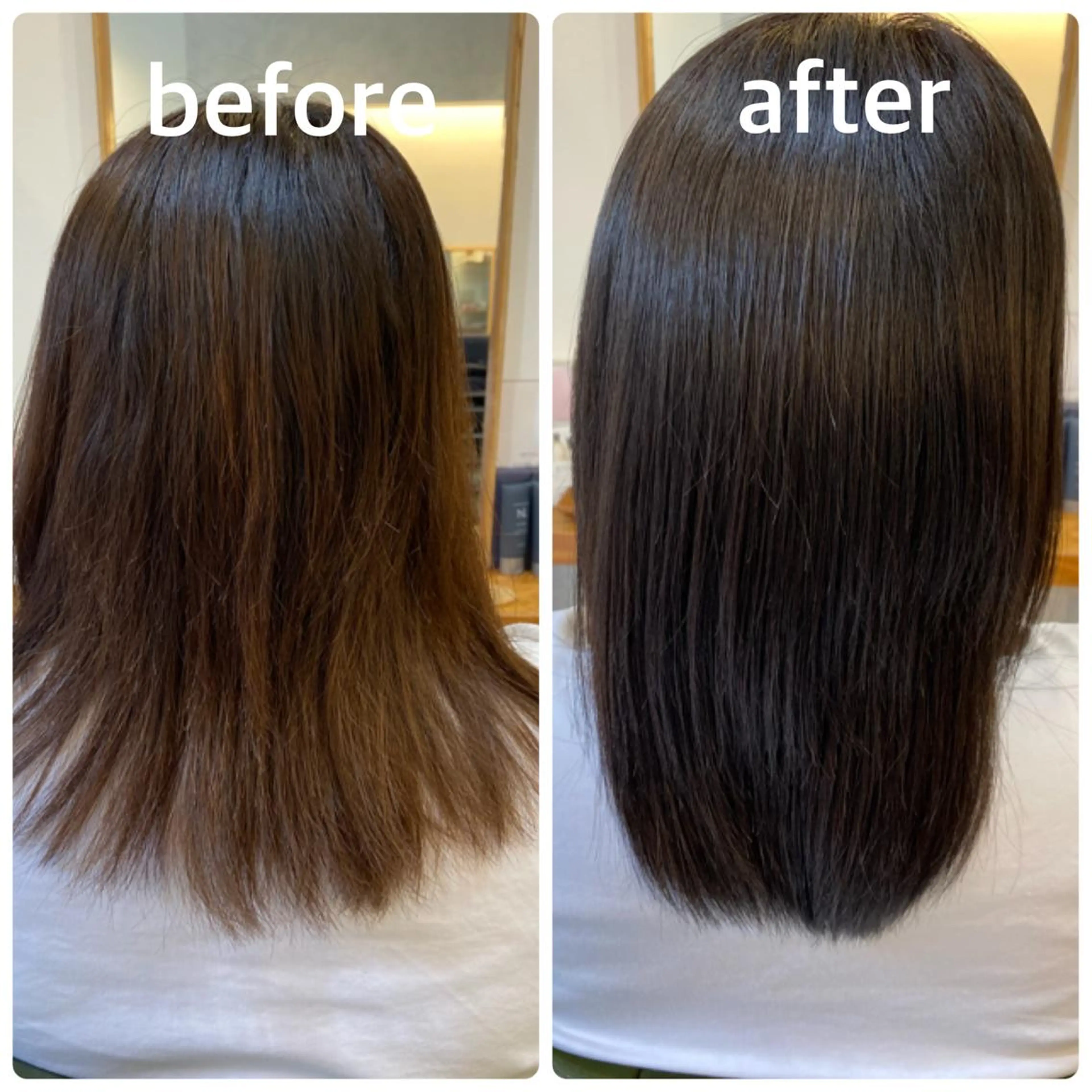 セミロング カラー カット ヘアカラー トリートメント エイト ウメダのヘアスタイル