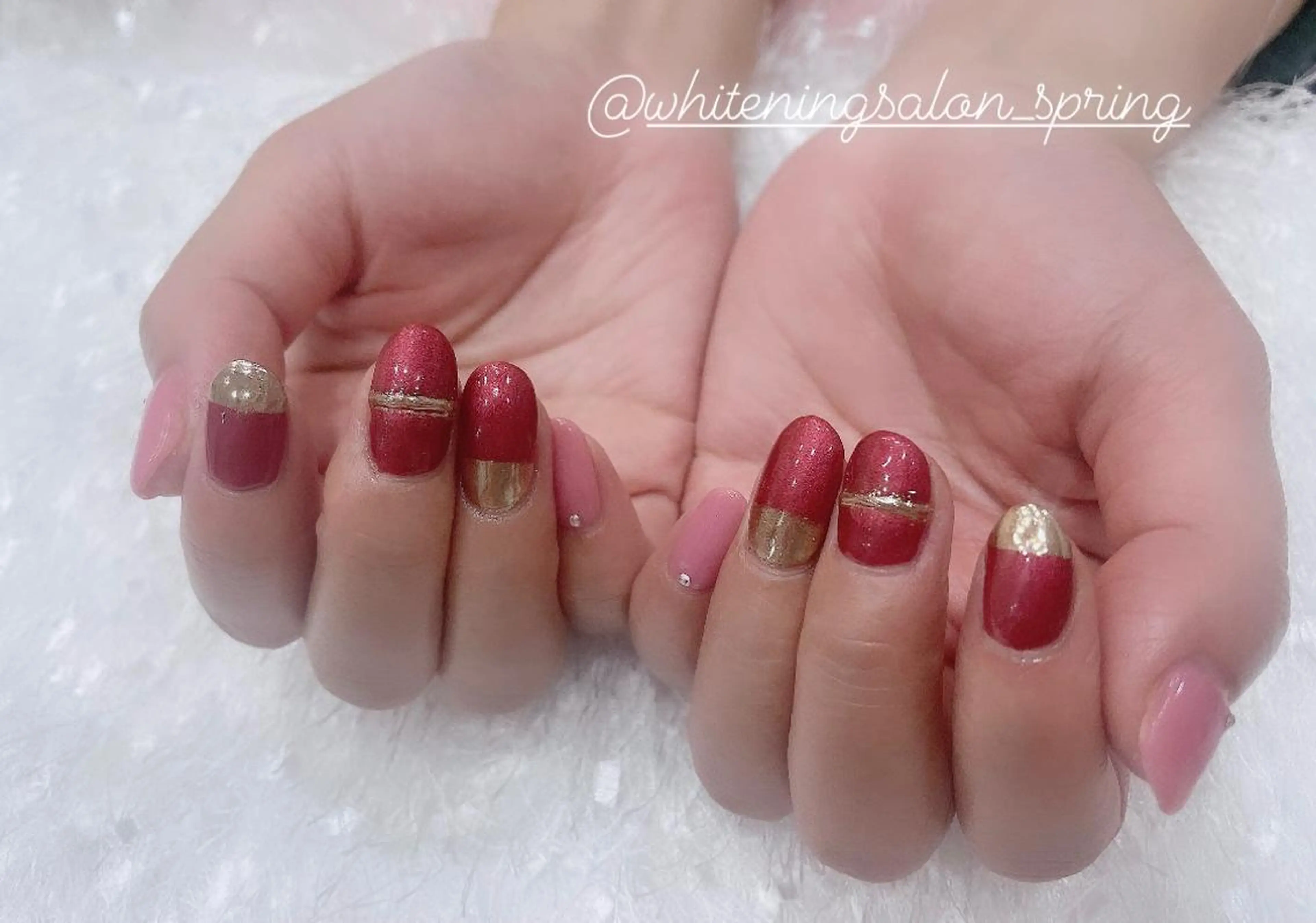 ネイル ボルドー シンプルネイル 冬ネイル Nakao Hitomiのネイルデザイン