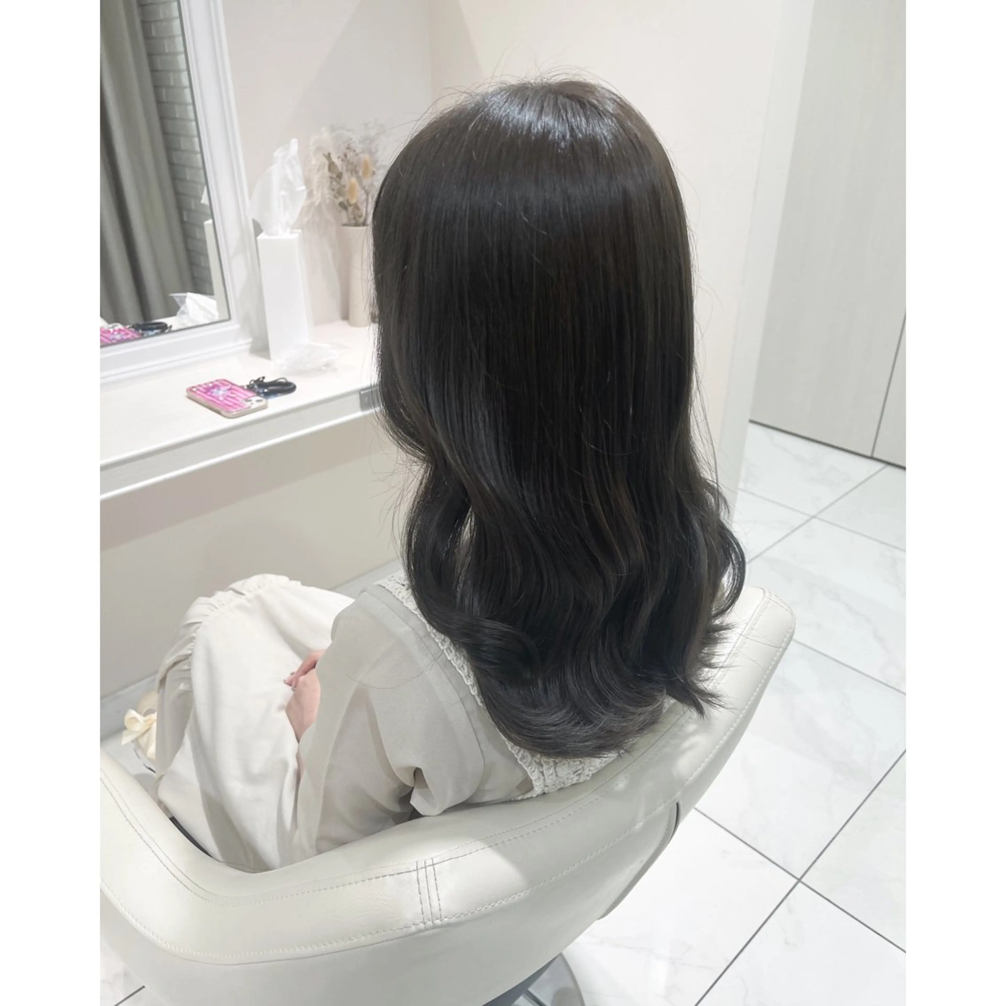 セミロング カラー 韓国ヘア 🎀中川綾乃🎀のヘアスタイル