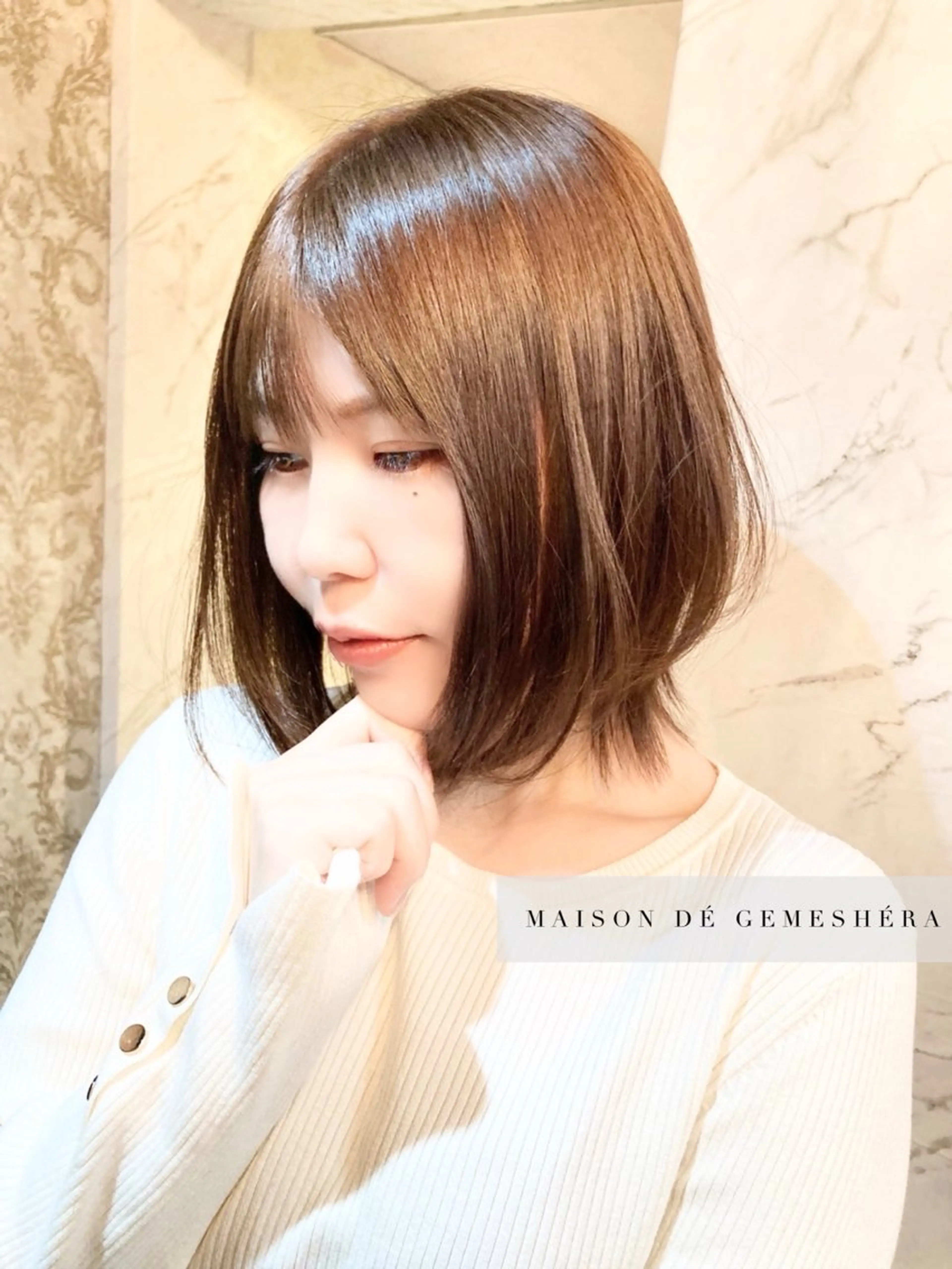 ミディアム 髪質改善 縮毛矯正 Maison de  Gemeshe'ra所属・🗝髪質改善×カット 🪄Ji_yeongのヘアスタイル