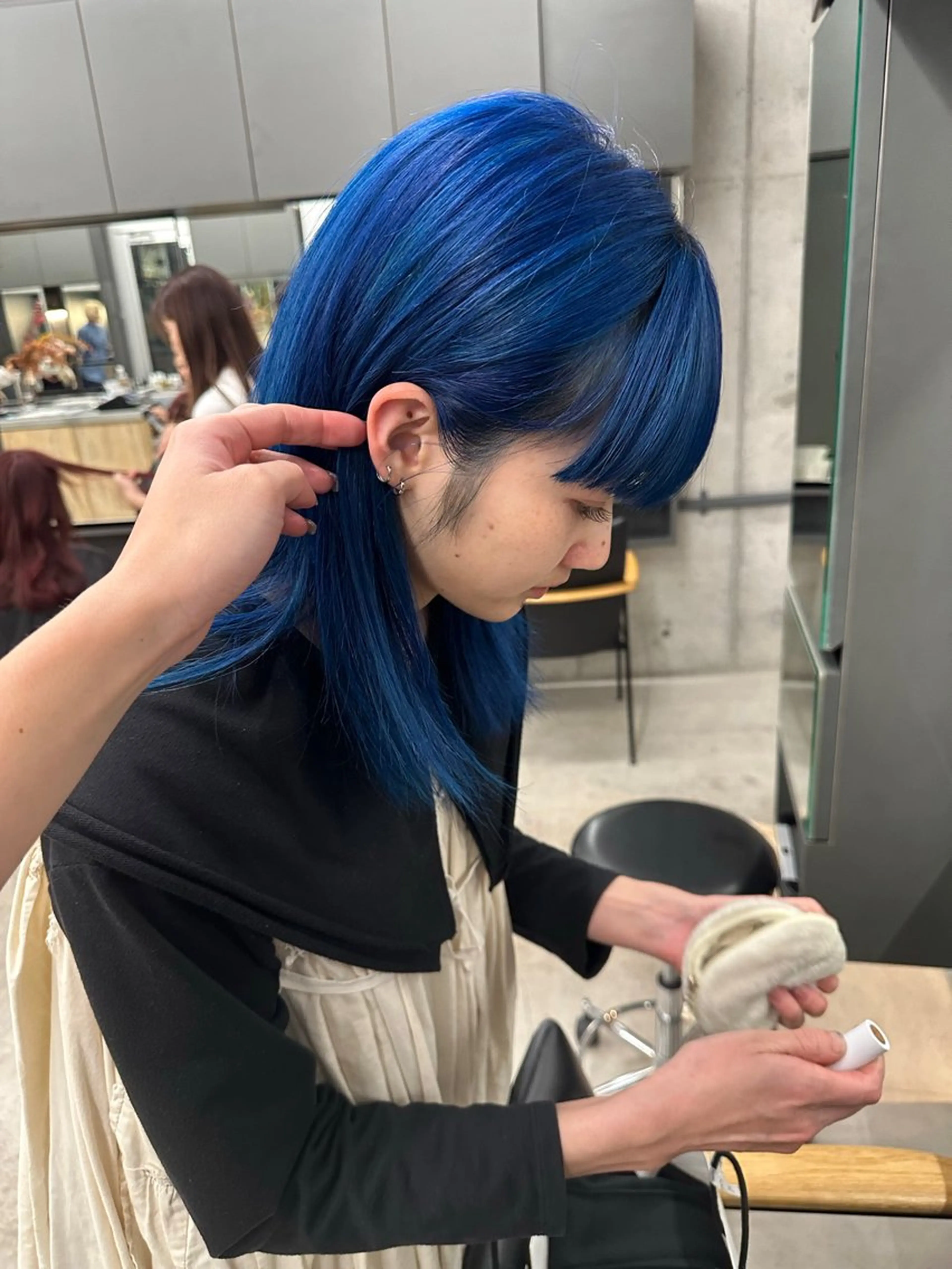 セミロング カラー カット ヘアカラー お悩み解決パーマ hana🩰のヘアスタイル