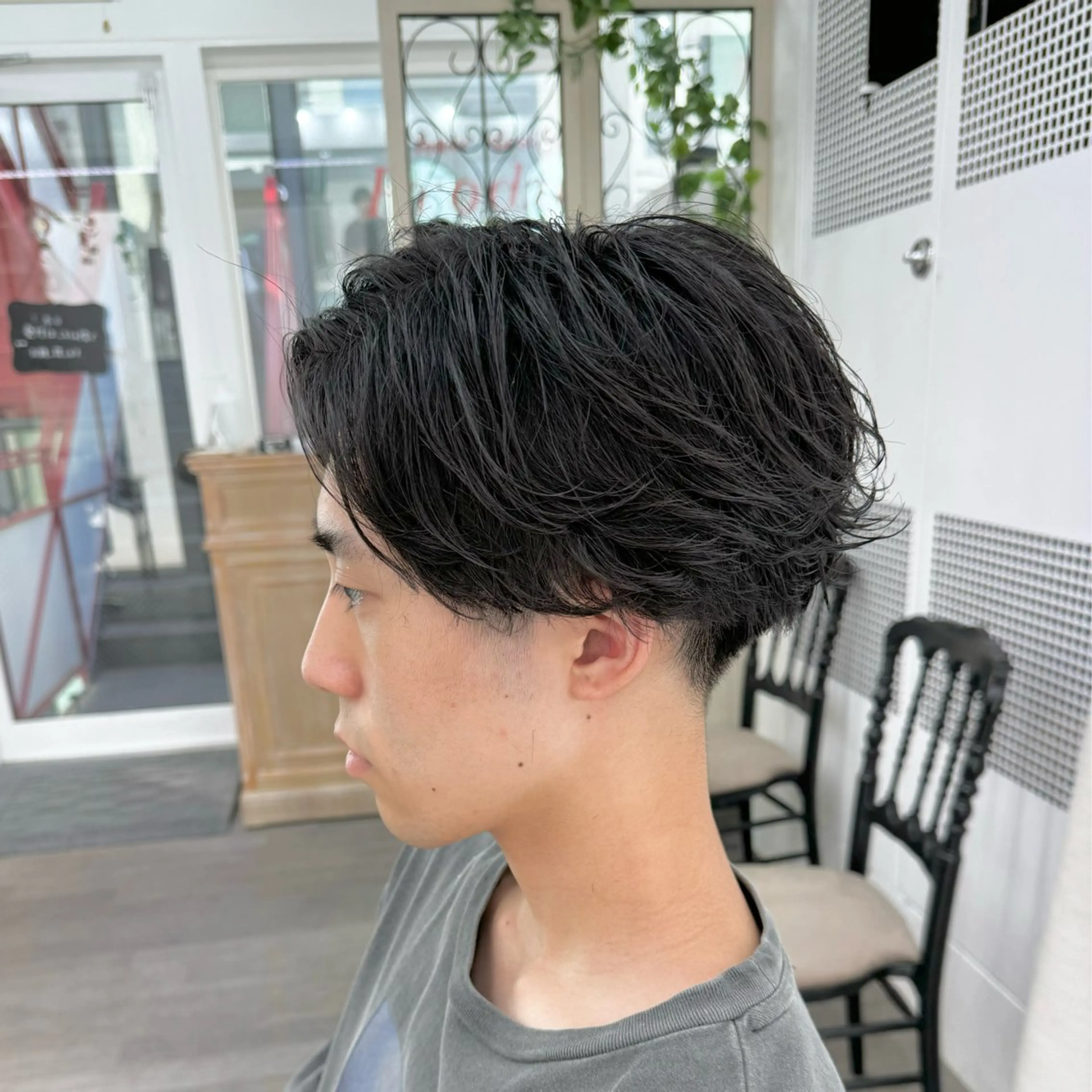 ショート パーマ メンズ ハイライト&曲がる 縮毛矯正特化 玉置のヘアスタイル